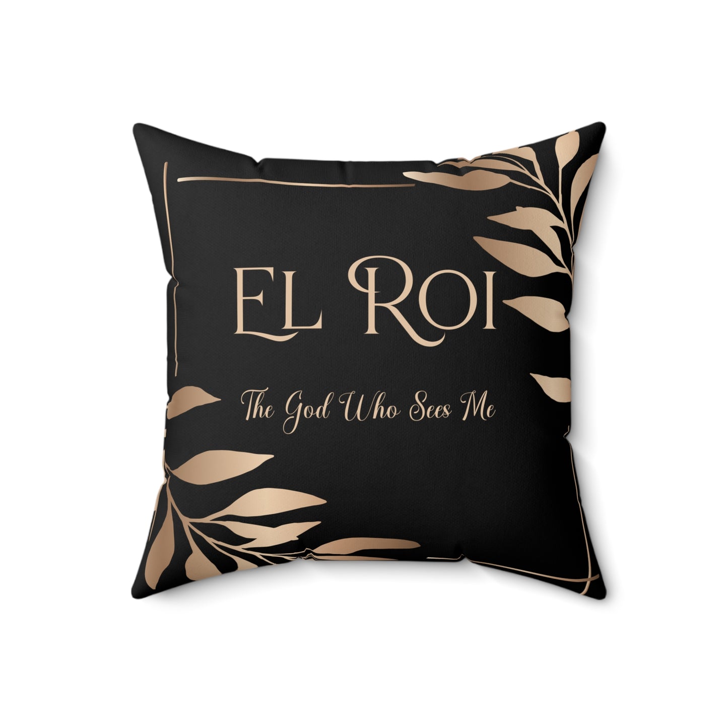 El Roi - (Onyx) Faux Suede Square Pillow