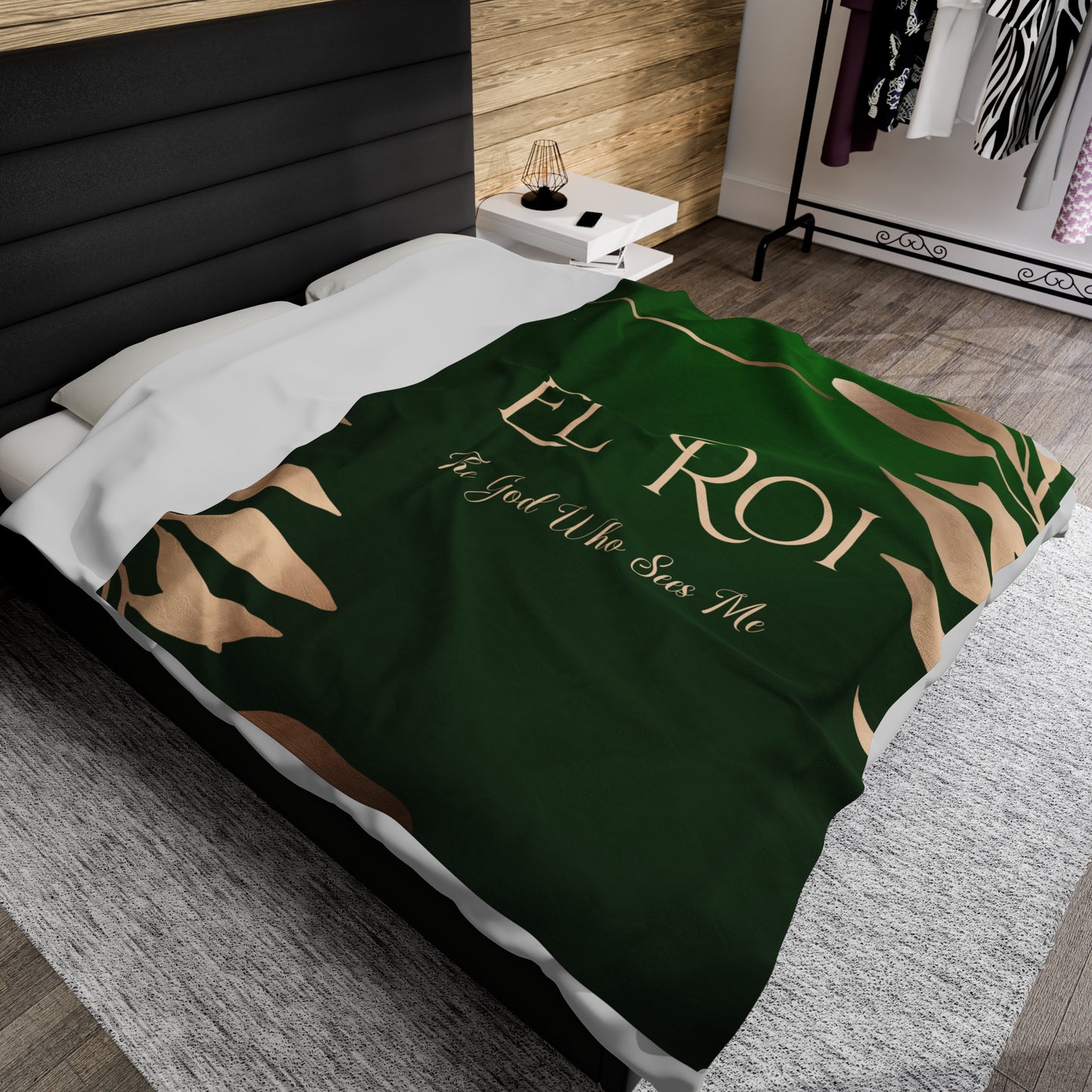El Roi (Emerald) Velveteen Plush Blanket