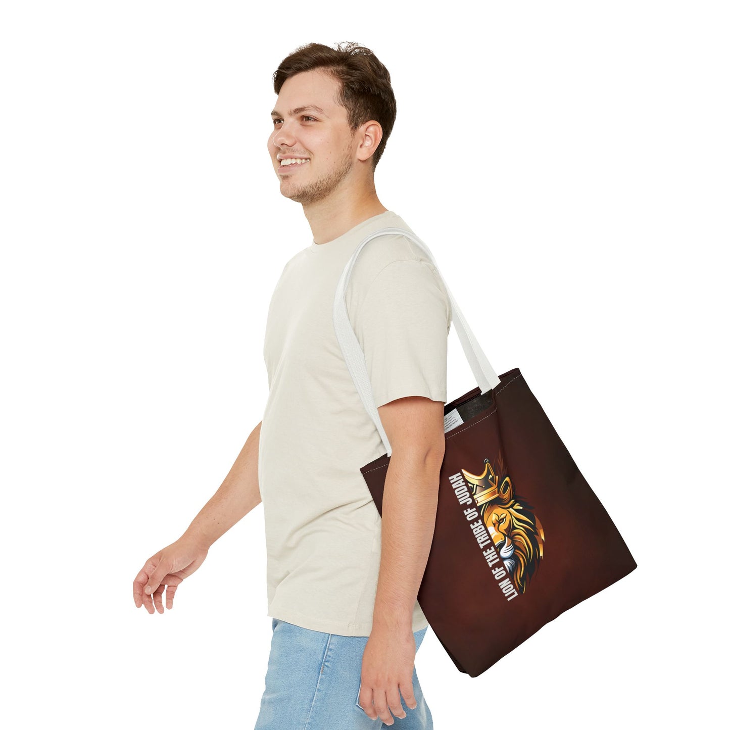 Lion of the Tribe of Judah (Brown) Tote Bag (AOP)