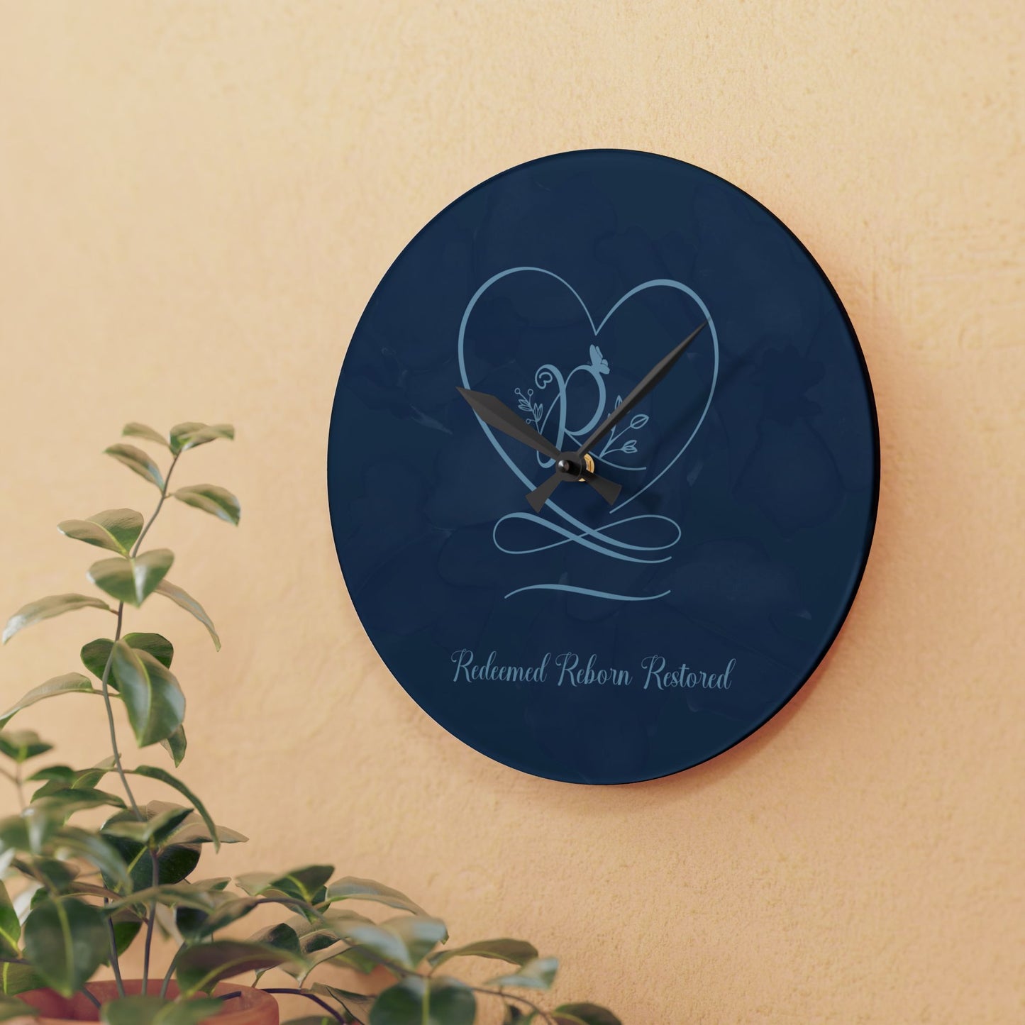 Redeemed Acrylic Wall Clock -