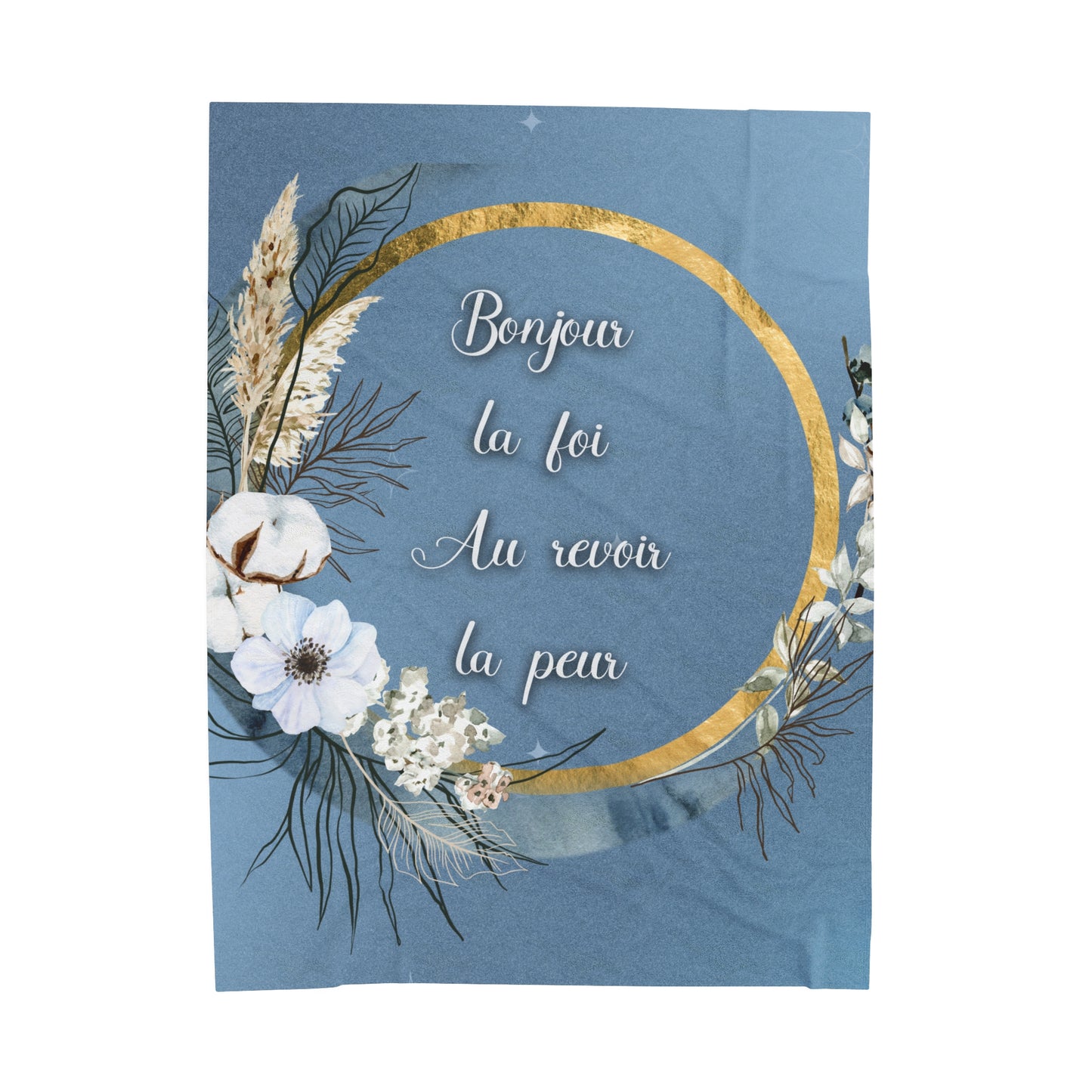 Bonjour la foi Velveteen Plush Blanket