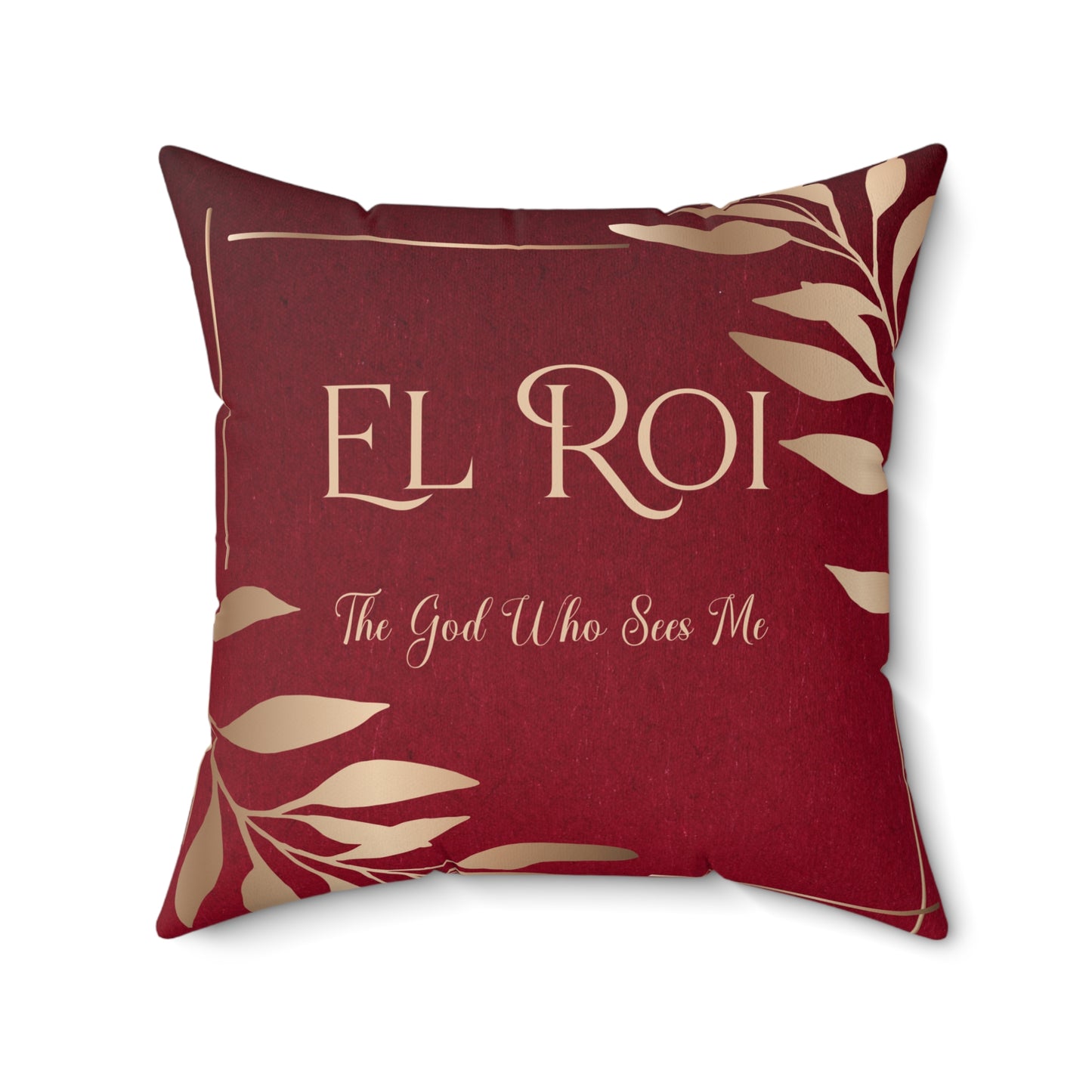 El Roi - (Ruby) Faux Suede Square Pillow
