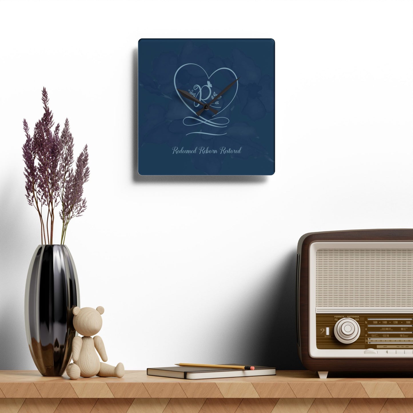 Redeemed Acrylic Wall Clock -