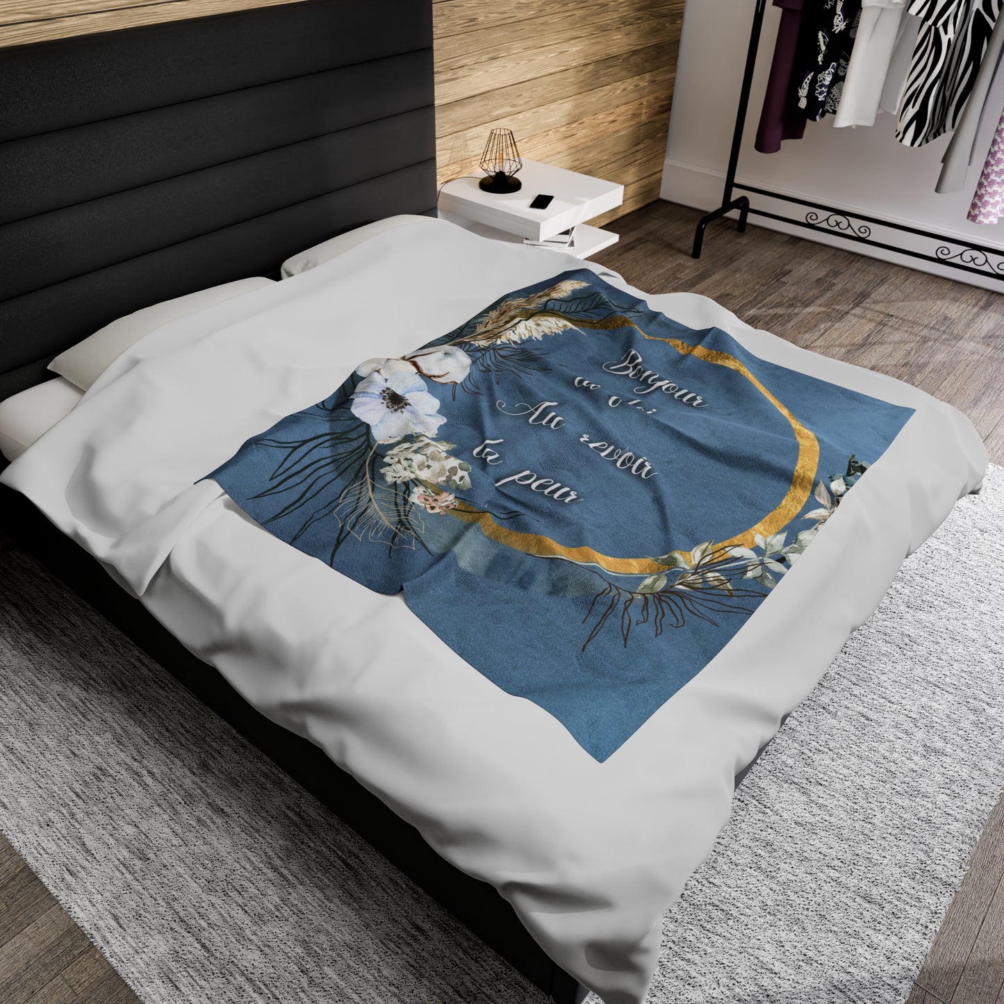 Bonjour la foi Velveteen Plush Blanket