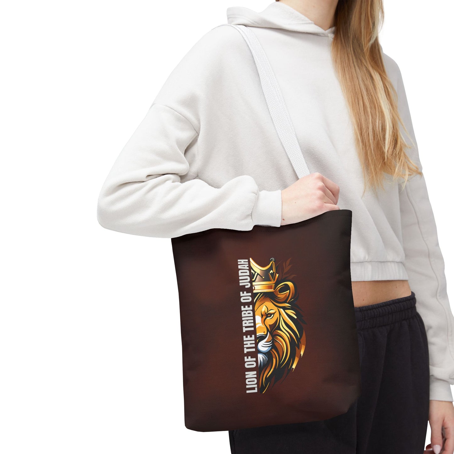 Lion of the Tribe of Judah (Brown) Tote Bag (AOP)