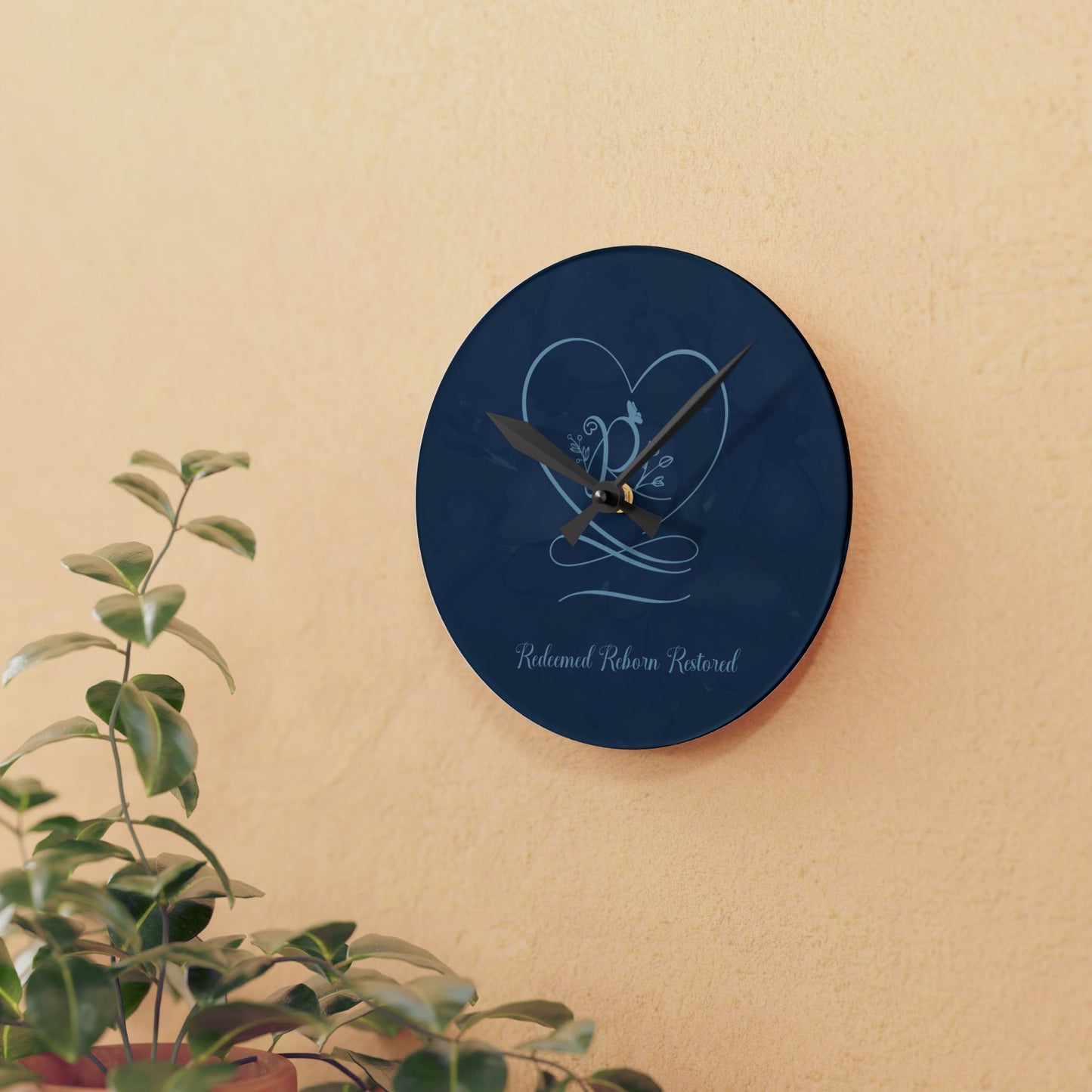 Redeemed Acrylic Wall Clock -