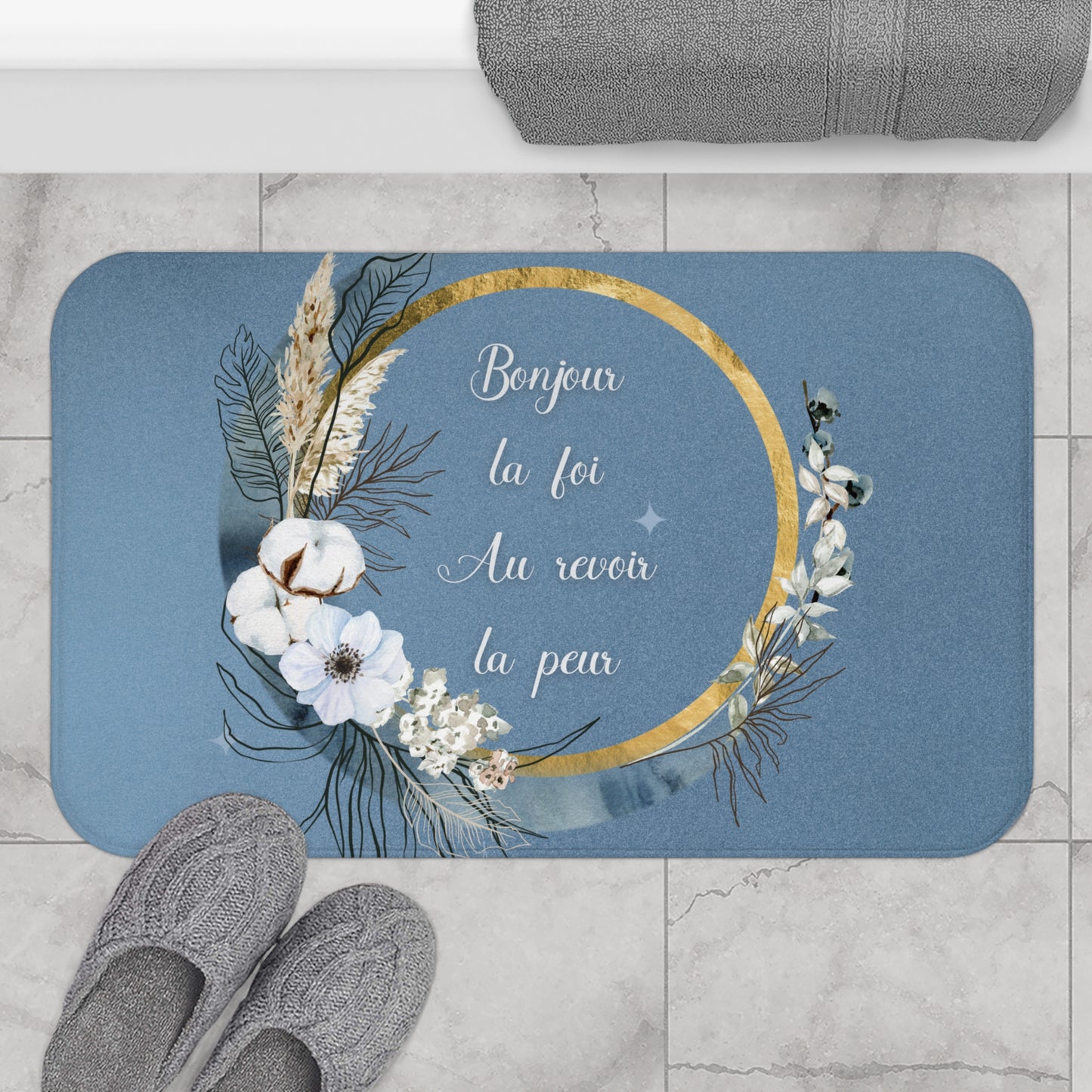 Bonjour la foi Bath Mat