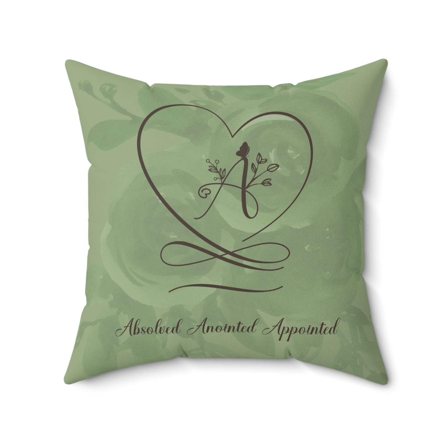 Anointed Faux Suede Square Pillow