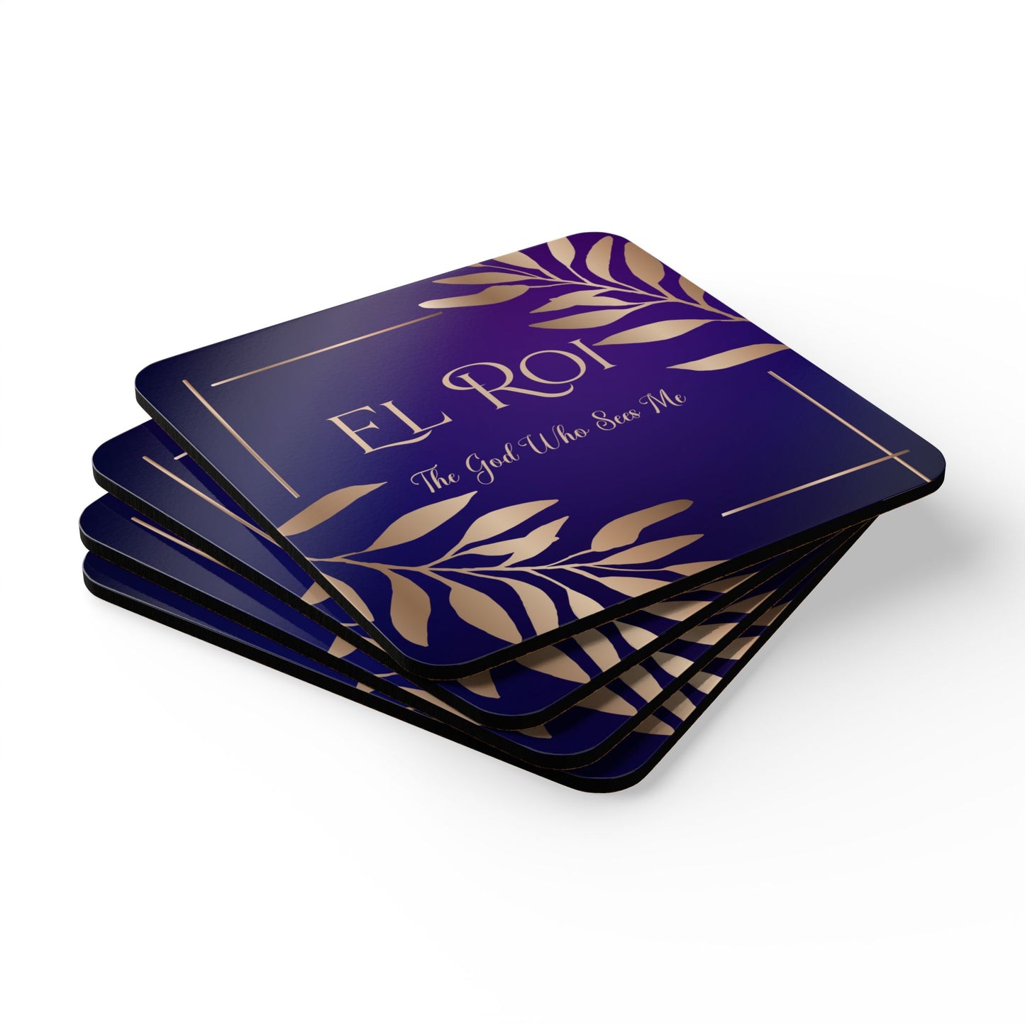 El Roi - (Amethyst) Corkwood Coaster Set