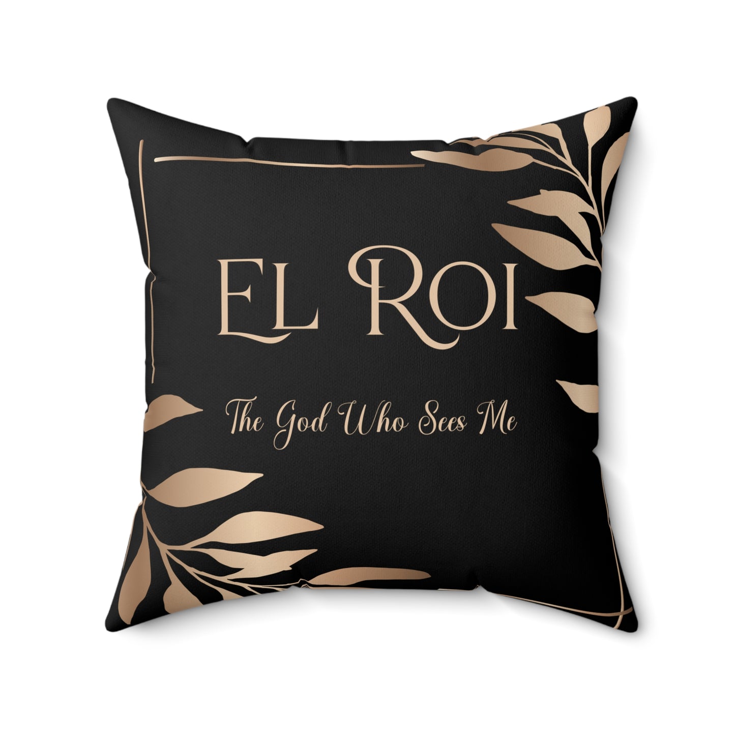 El Roi - (Onyx) Faux Suede Square Pillow