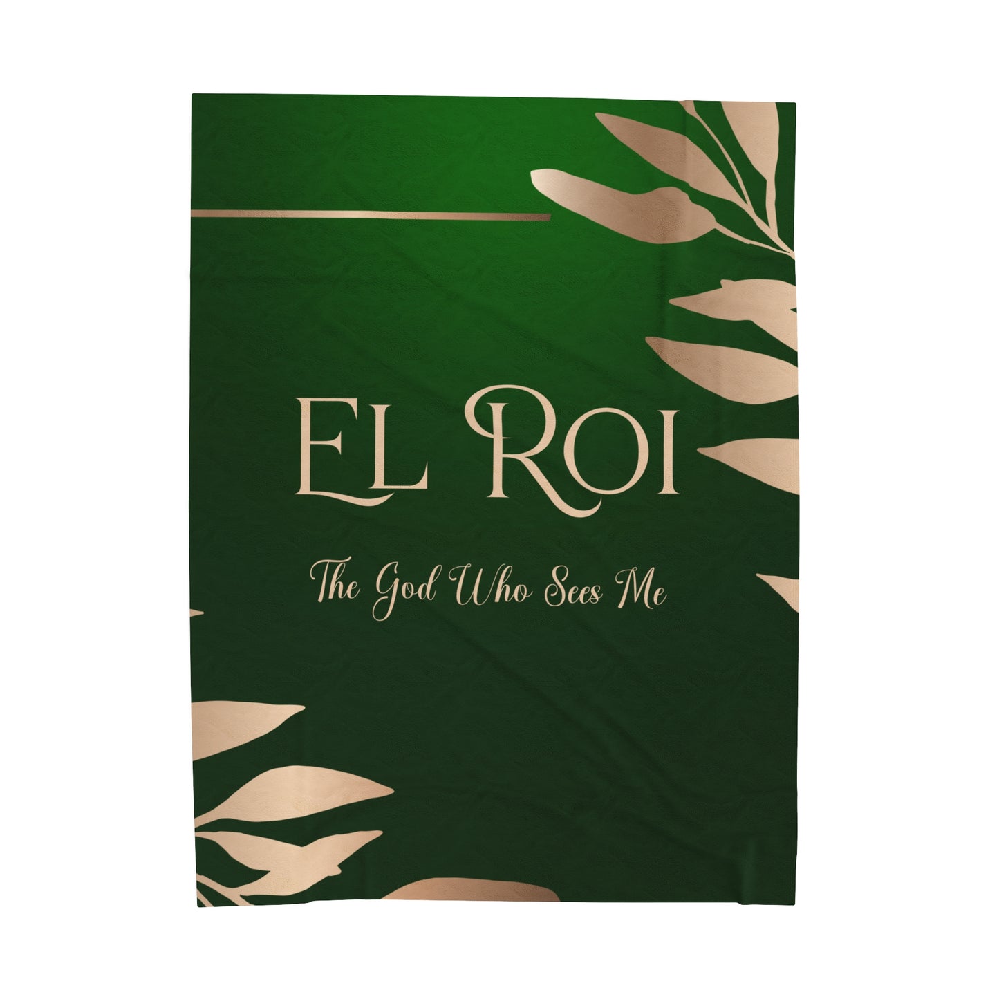 El Roi (Emerald) Velveteen Plush Blanket