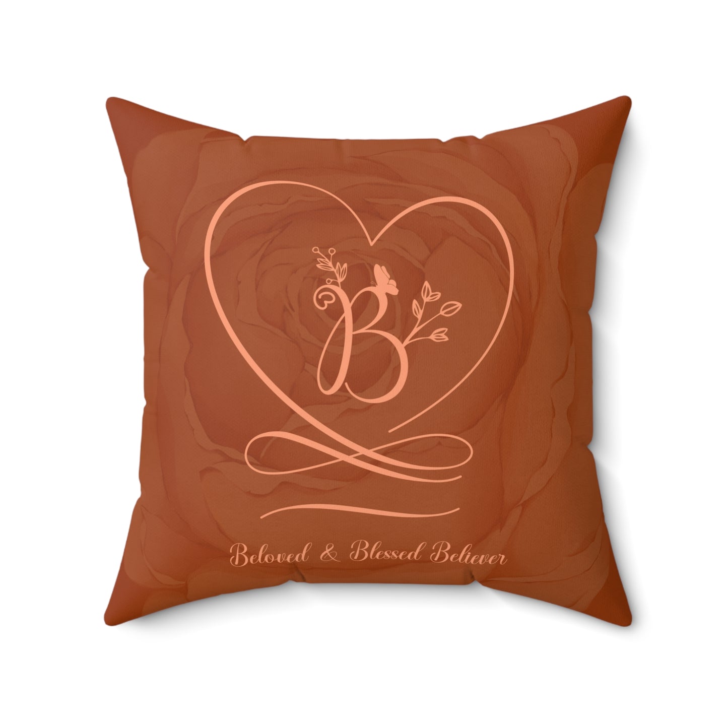 Beloved 2 Faux Suede Square Pillow
