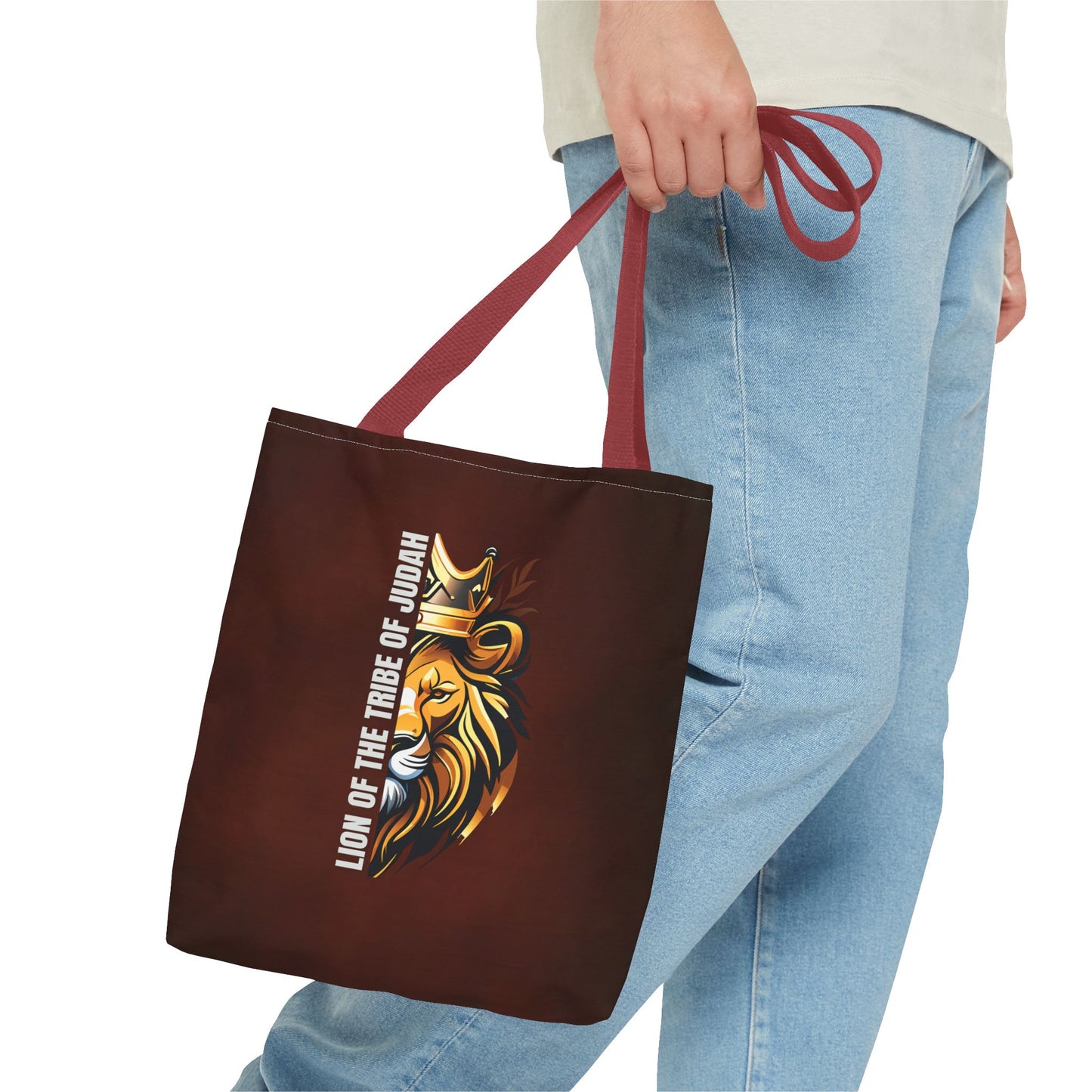 Lion of the Tribe of Judah (Brown) Tote Bag (AOP)