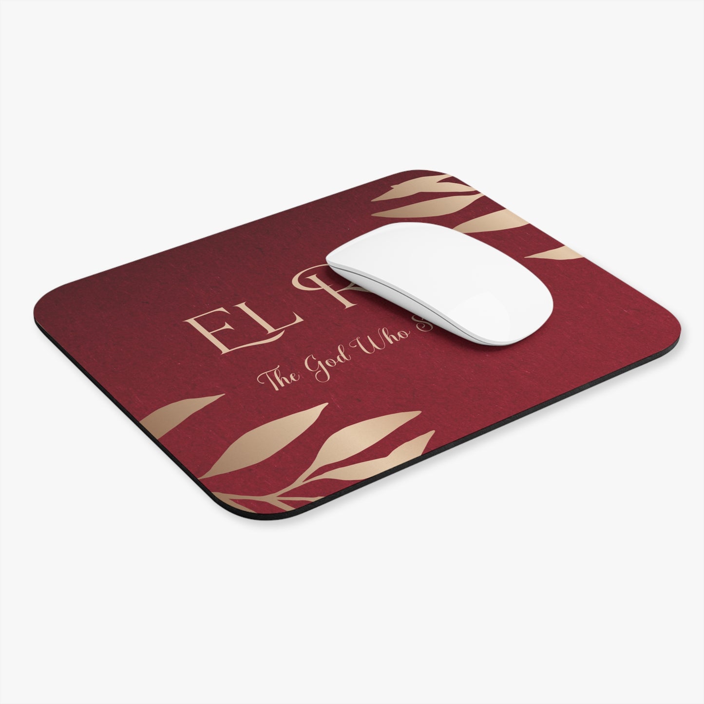 El Roi - The God Who Sees Me (Ruby) Mouse Pad (Rectangle)