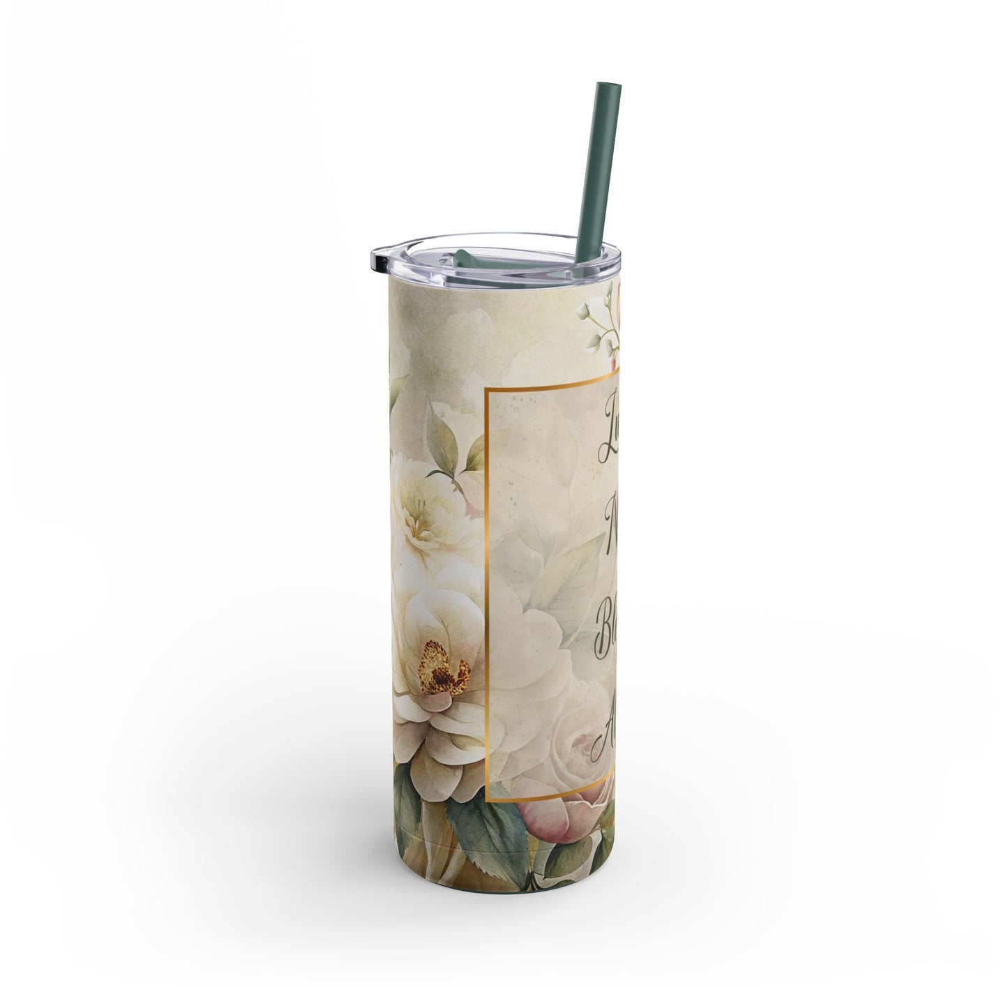 Lucky? Never. Blessed? Always. Maars Maker Skinny Matte Tumbler, 20oz