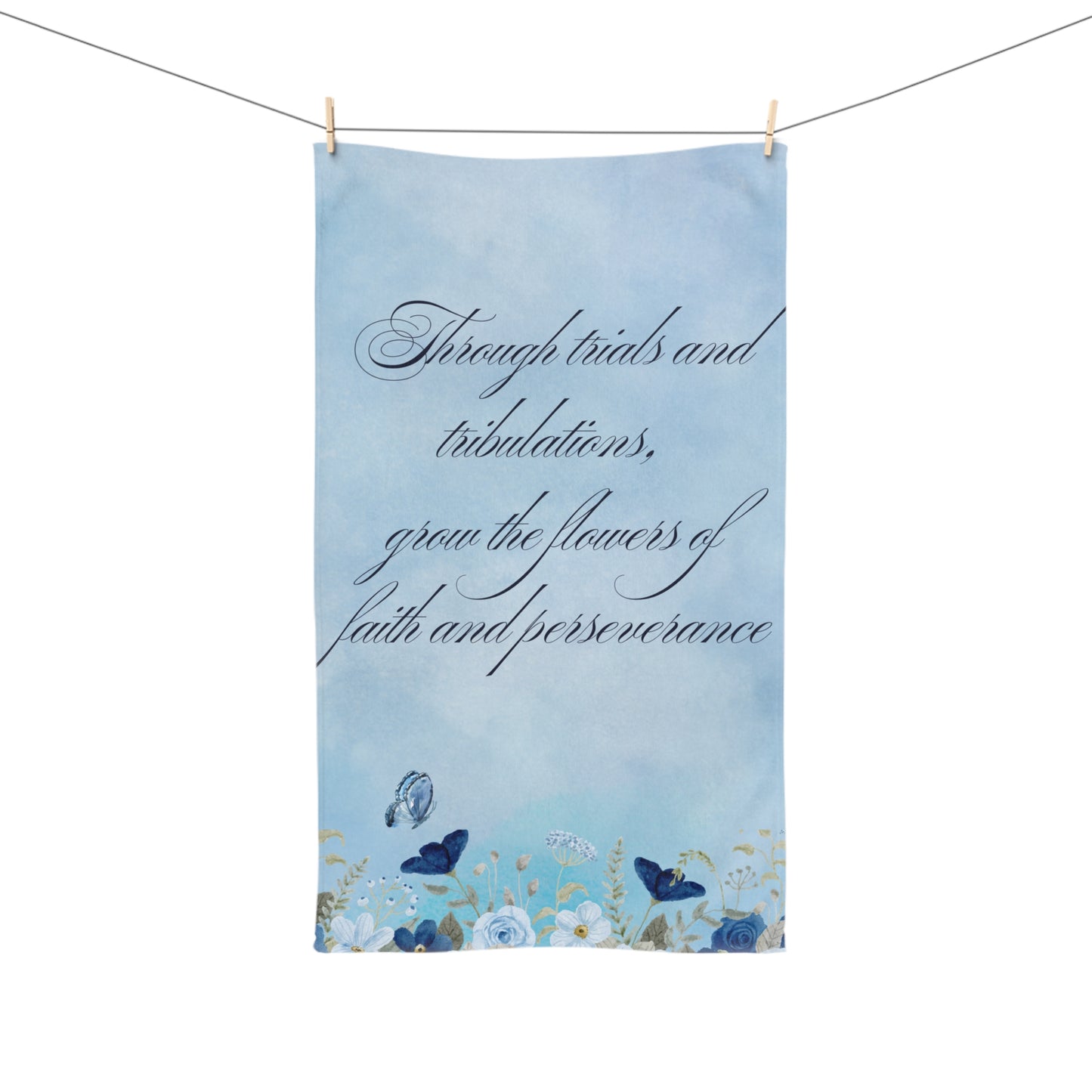 Flowers of Faith Hand Towel