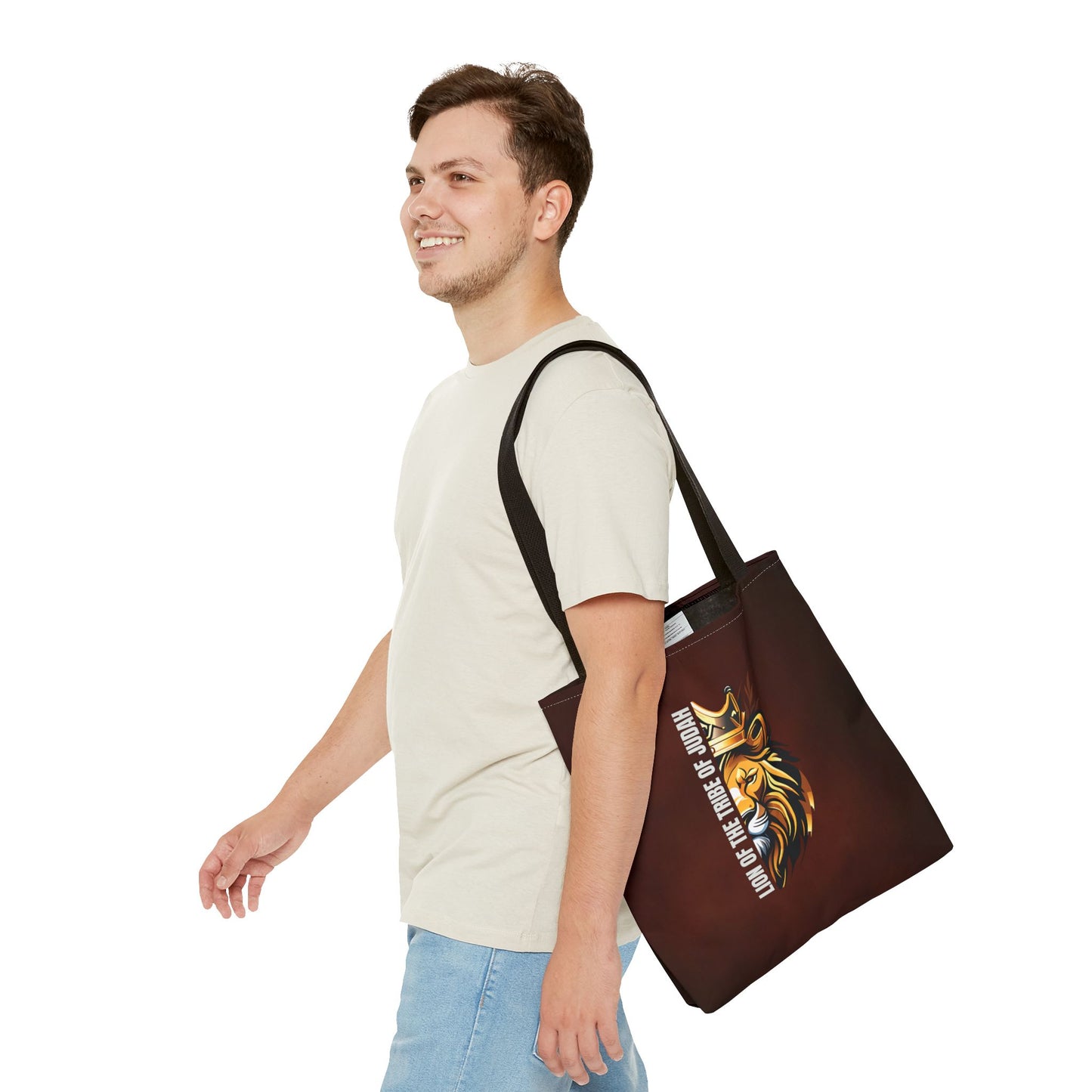 Lion of the Tribe of Judah (Brown) Tote Bag (AOP)