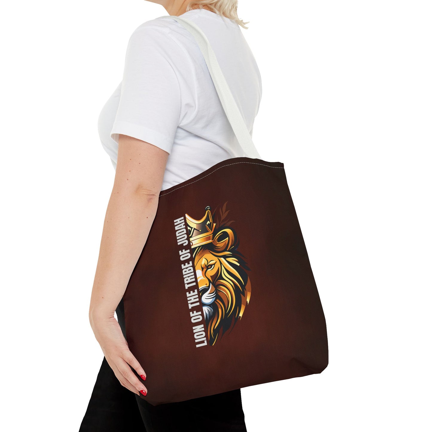 Lion of the Tribe of Judah (Brown) Tote Bag (AOP)