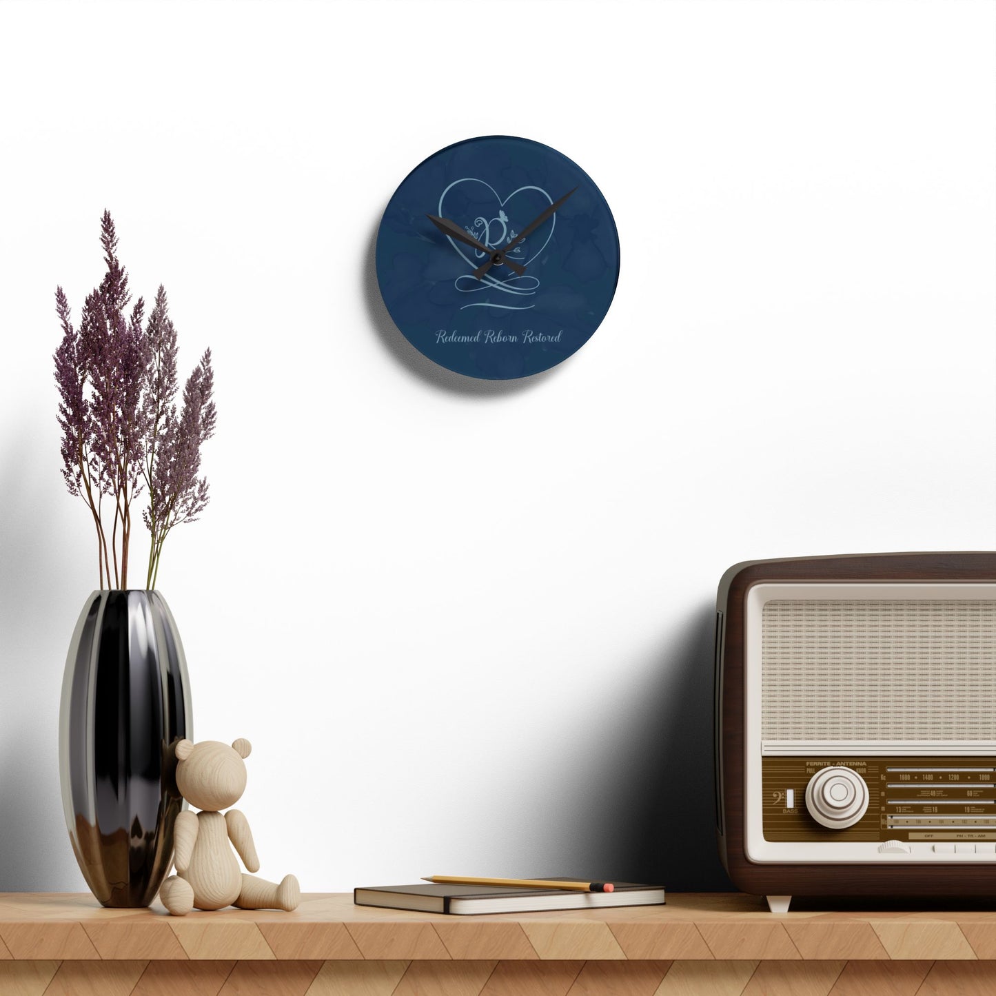 Redeemed Acrylic Wall Clock -