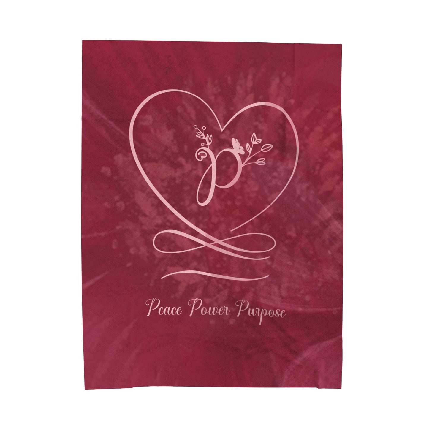 Peace 2 Velveteen Plush Blanket