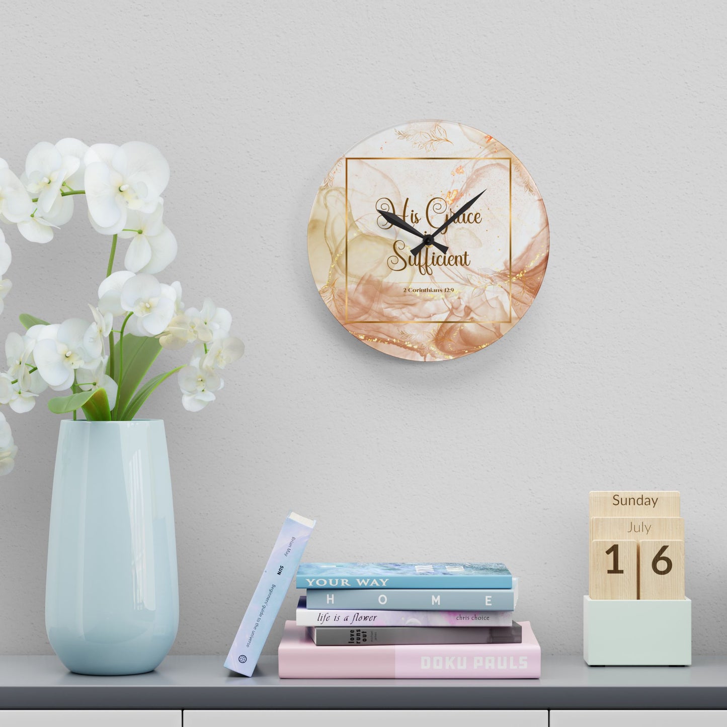 His Grace Acrylic Wall Clock