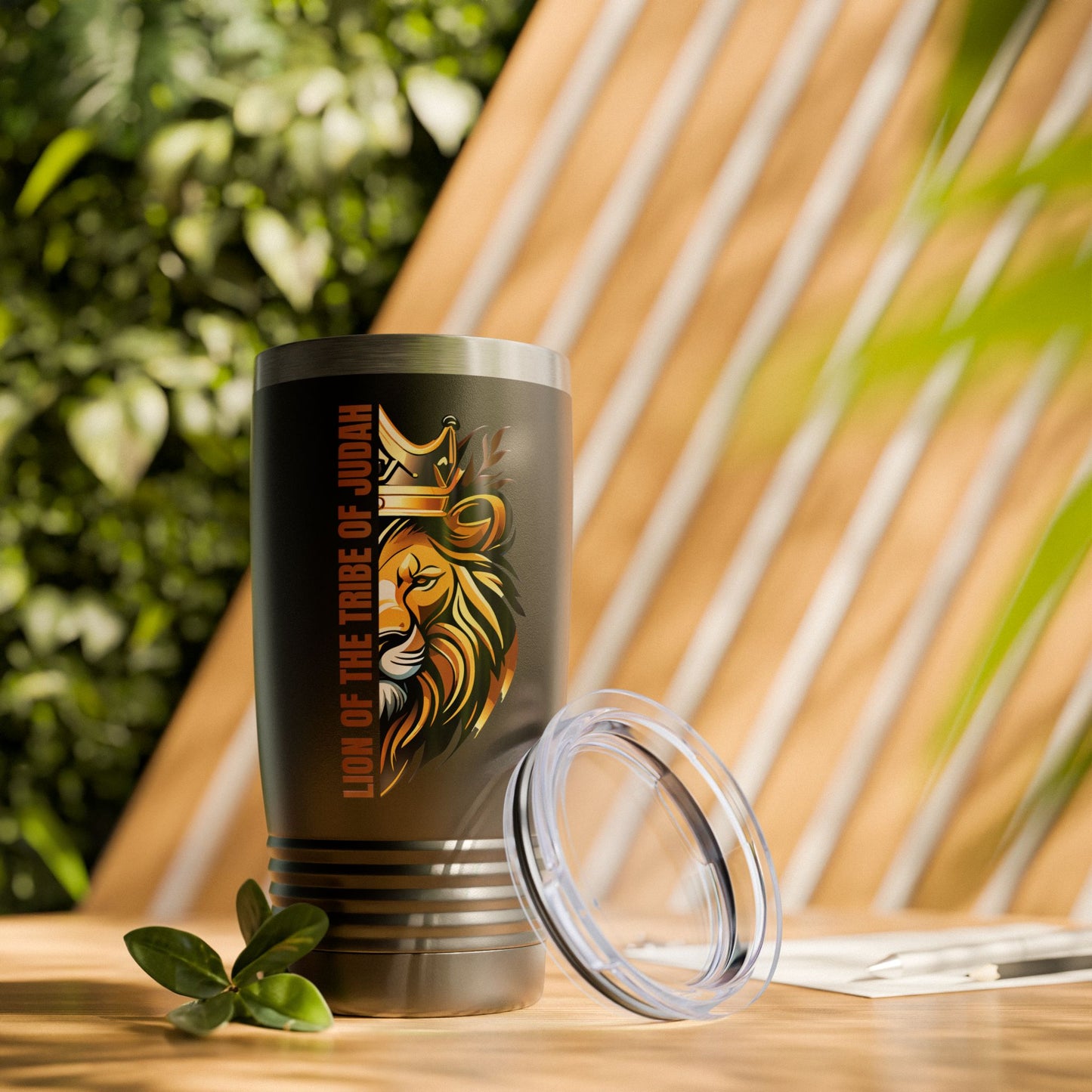 Lion of the Tribe of Judah (Brown Print) Ringneck Tumbler, 20oz