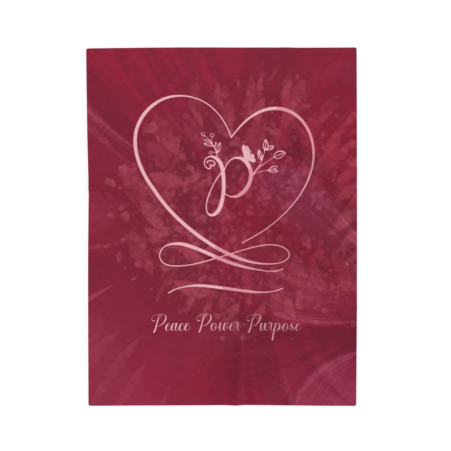 Peace 2 Velveteen Plush Blanket