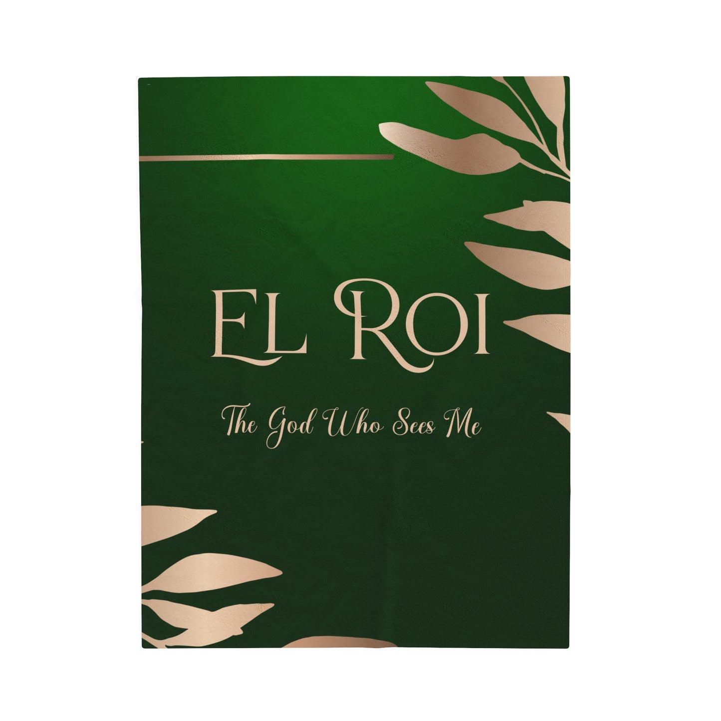 El Roi (Emerald) Velveteen Plush Blanket