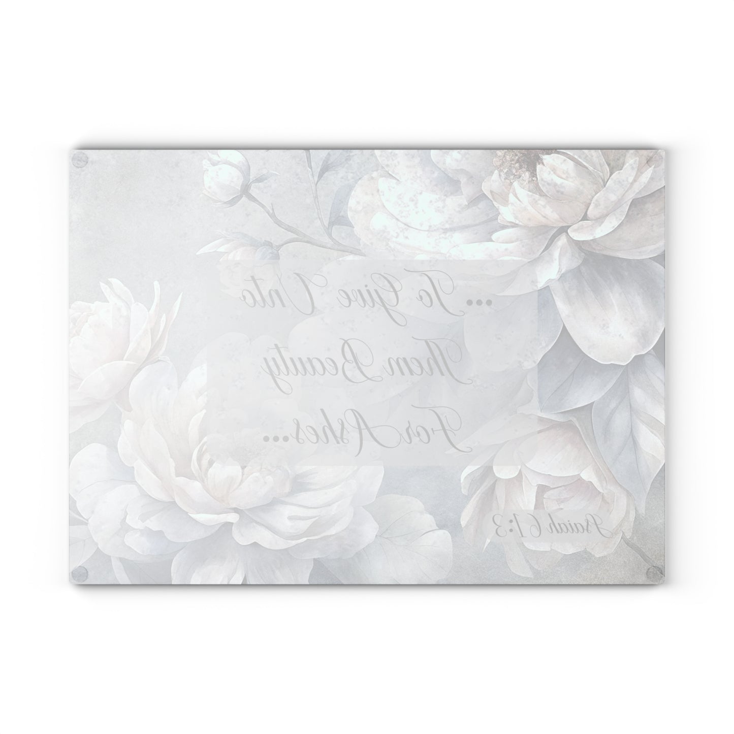 Beauty for Ashes Glass Cutting Board