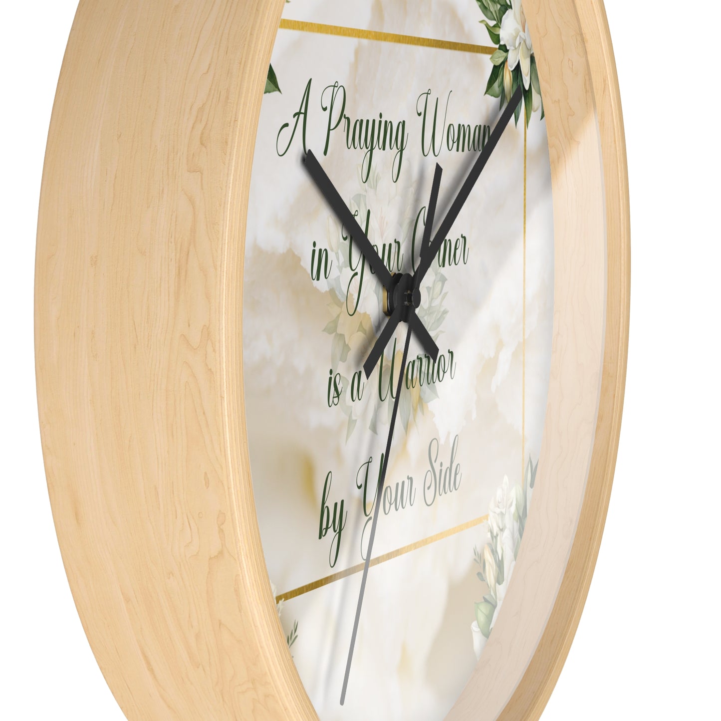 A Praying Woman (Cream) Wall Clock