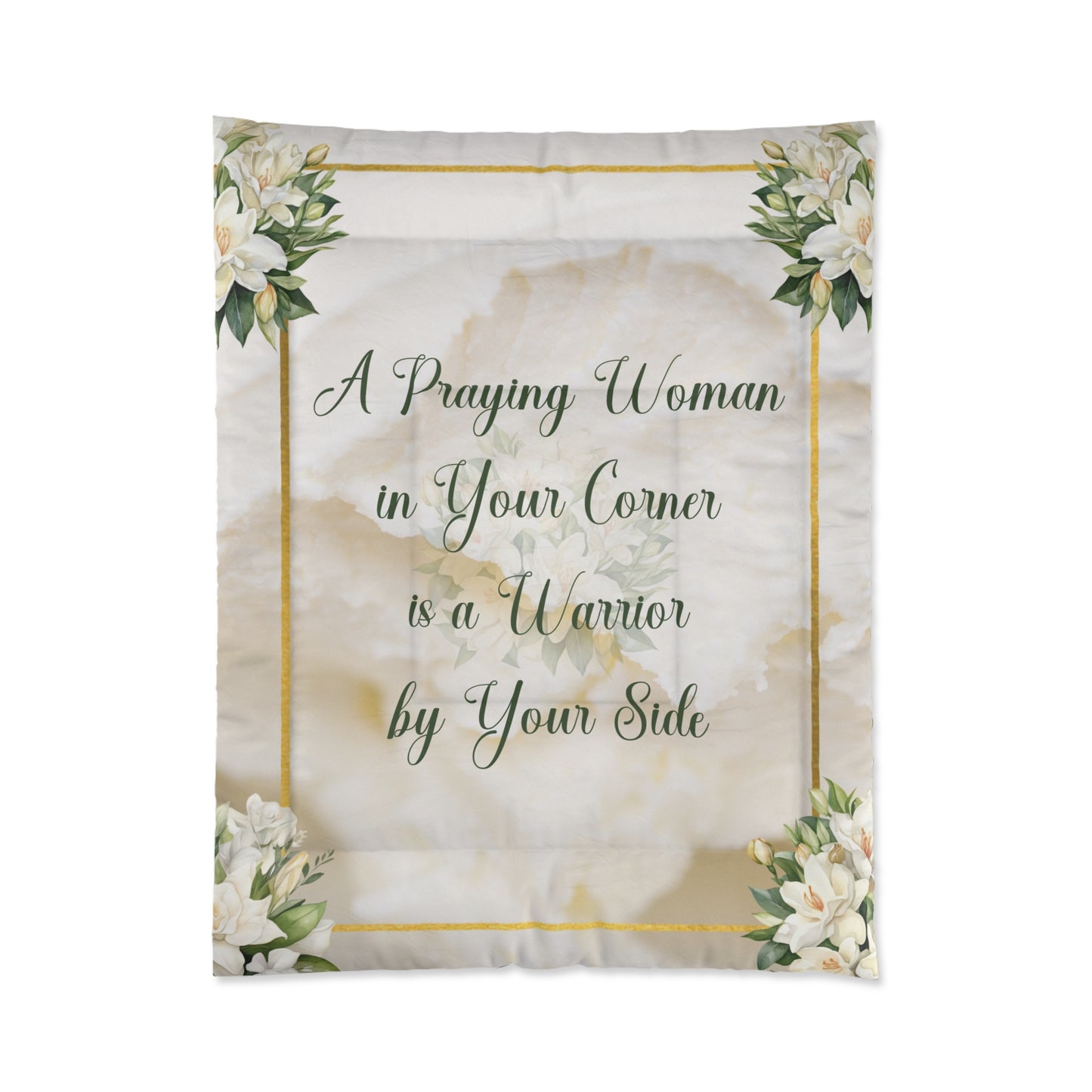 A Praying Woman Comforter