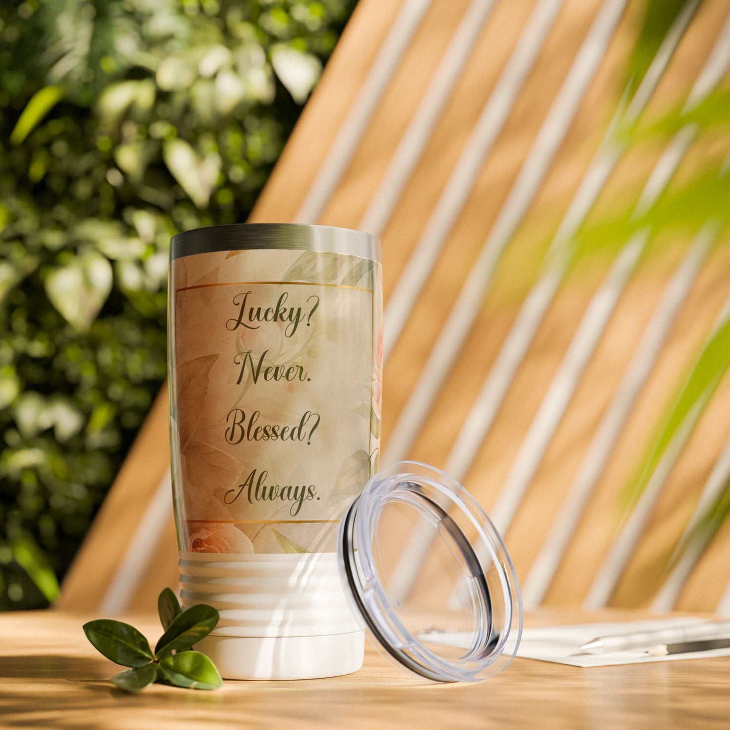Lucky? Never - Blessed? Always Ringneck Tumbler, 20oz