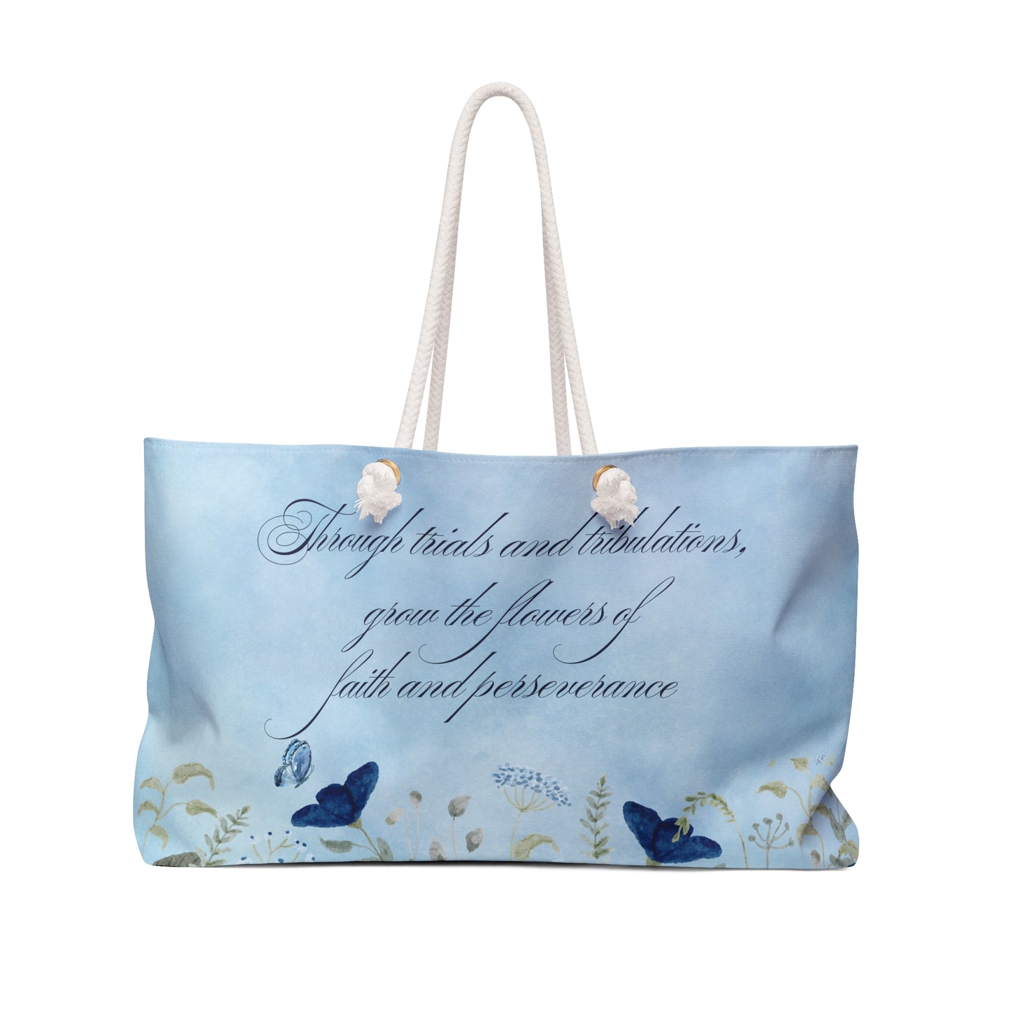 Flowers of Faith Weekender Bag