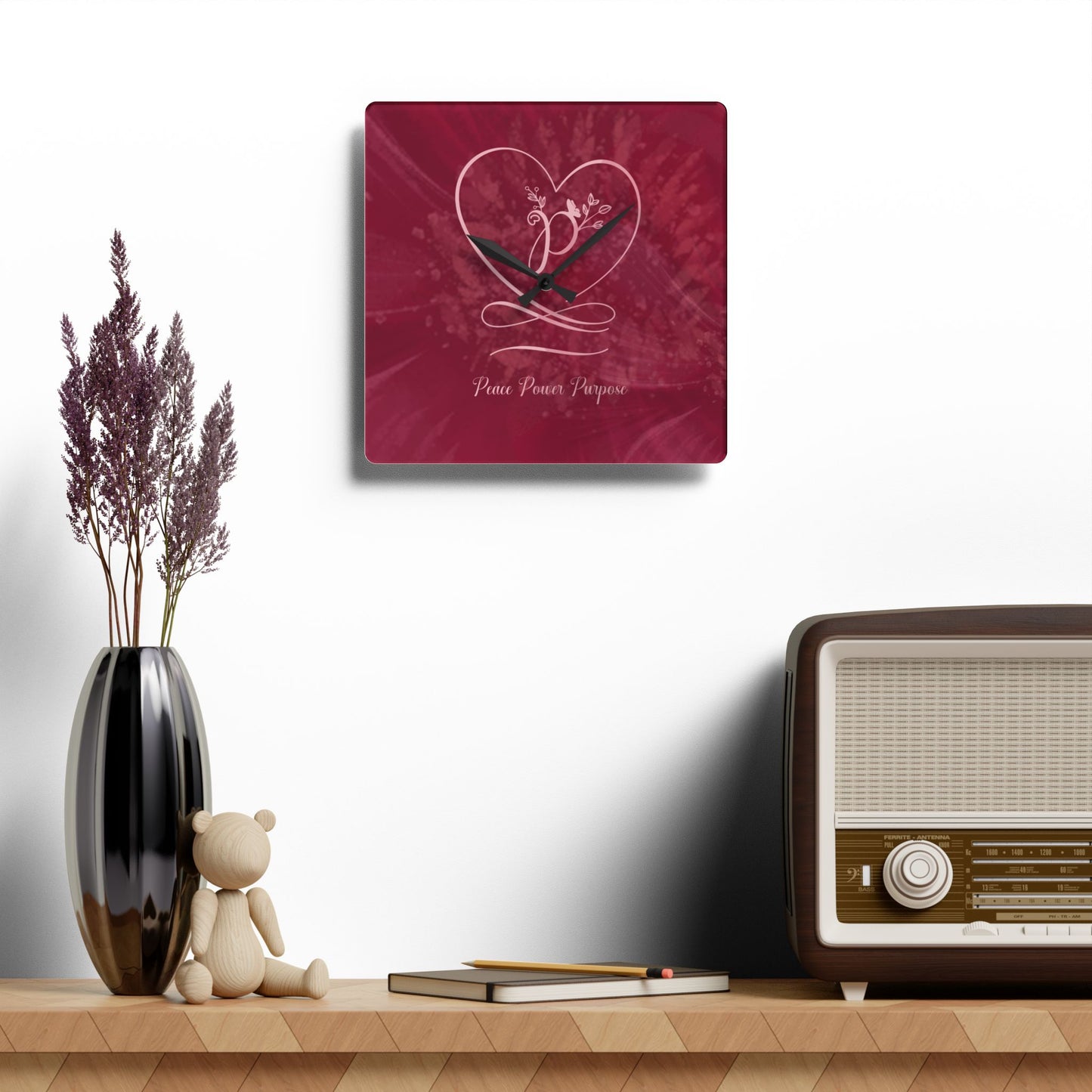 Peace 2 Acrylic Wall Clock