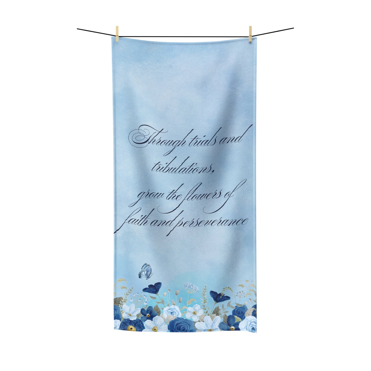 Flowers of Faith Polycotton Towel