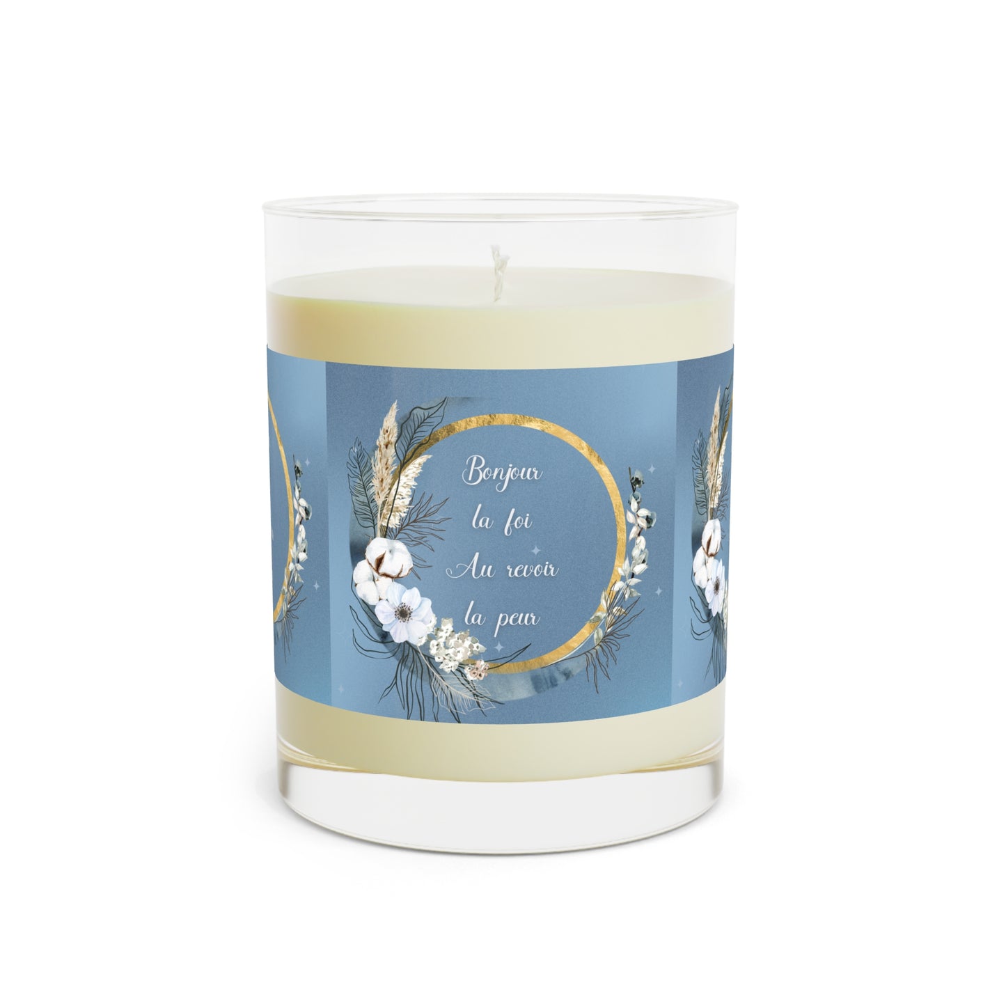 Bonjour la foi Scented Candle - Full Glass, 11oz