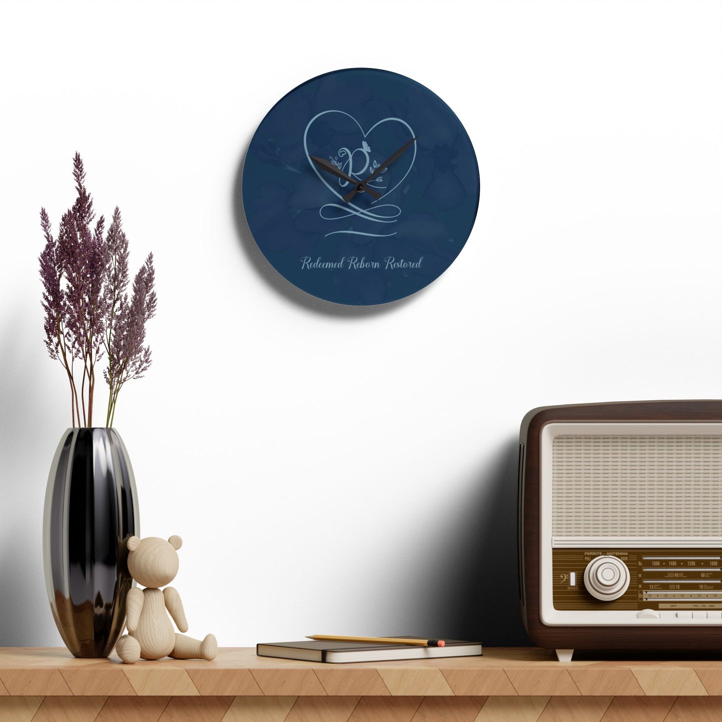 Redeemed Acrylic Wall Clock -