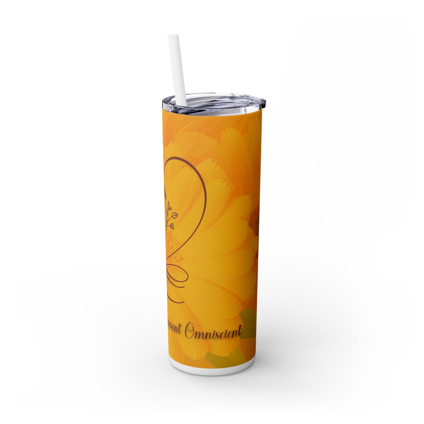 Omnipotent Skinny Tumbler with Straw, 20oz