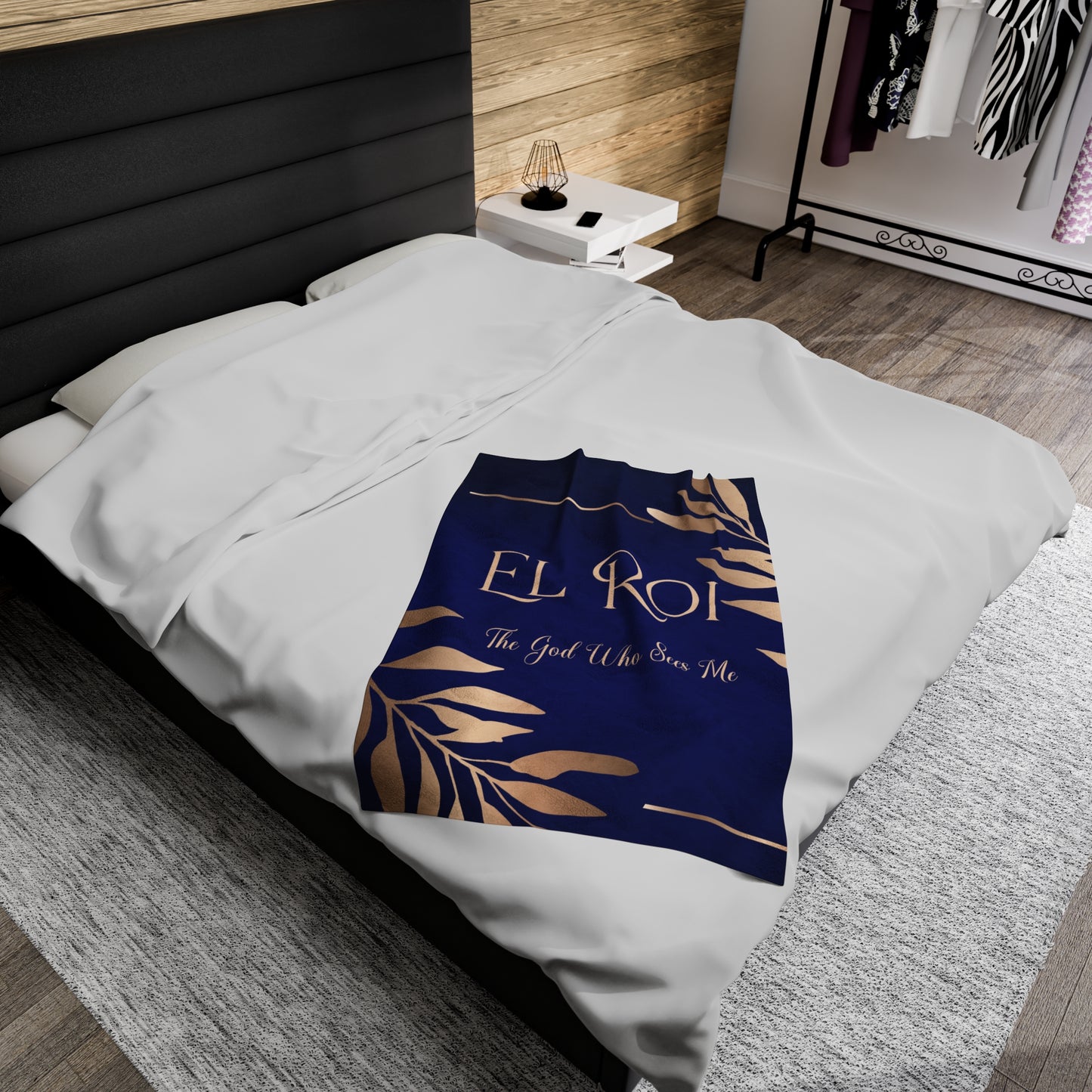 El Roi (Sapphire) Velveteen Plush Blanket