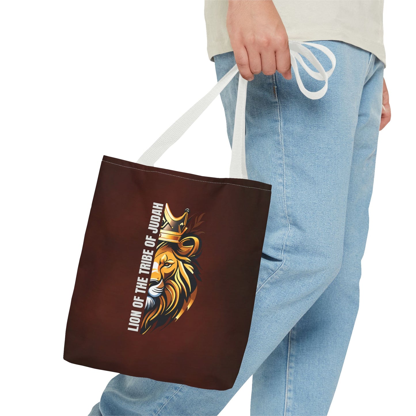 Lion of the Tribe of Judah (Brown) Tote Bag (AOP)