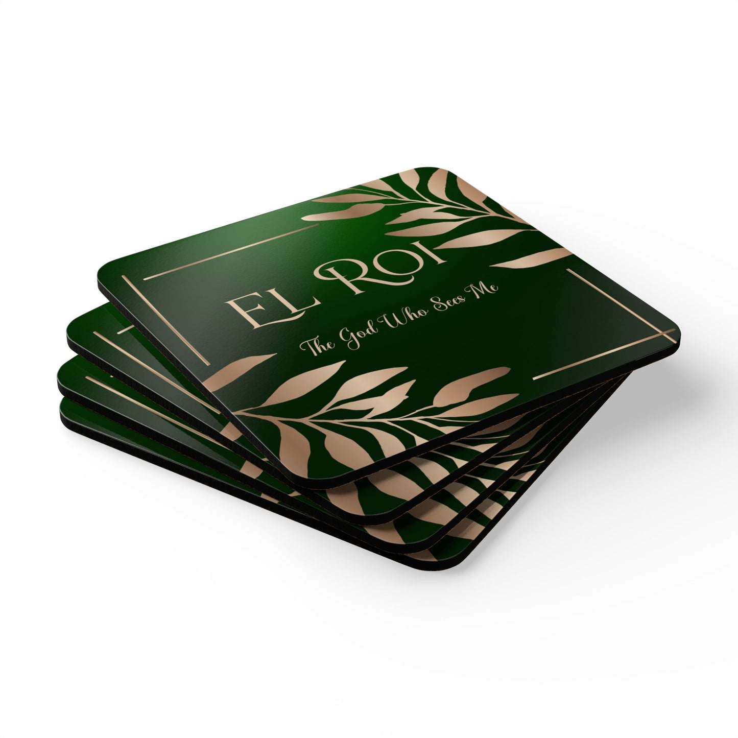 El Roi - (Emerald) Corkwood Coaster Set