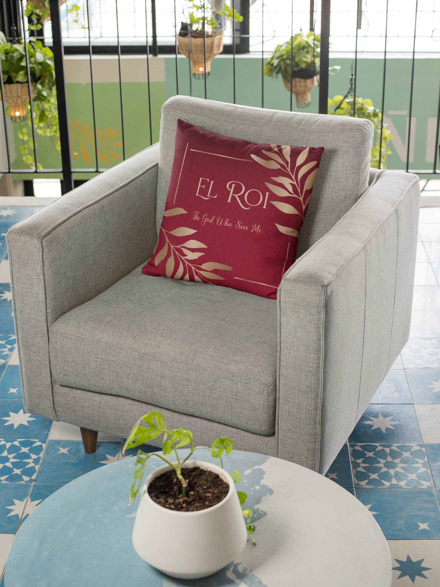El Roi - (Ruby) Faux Suede Square Pillow