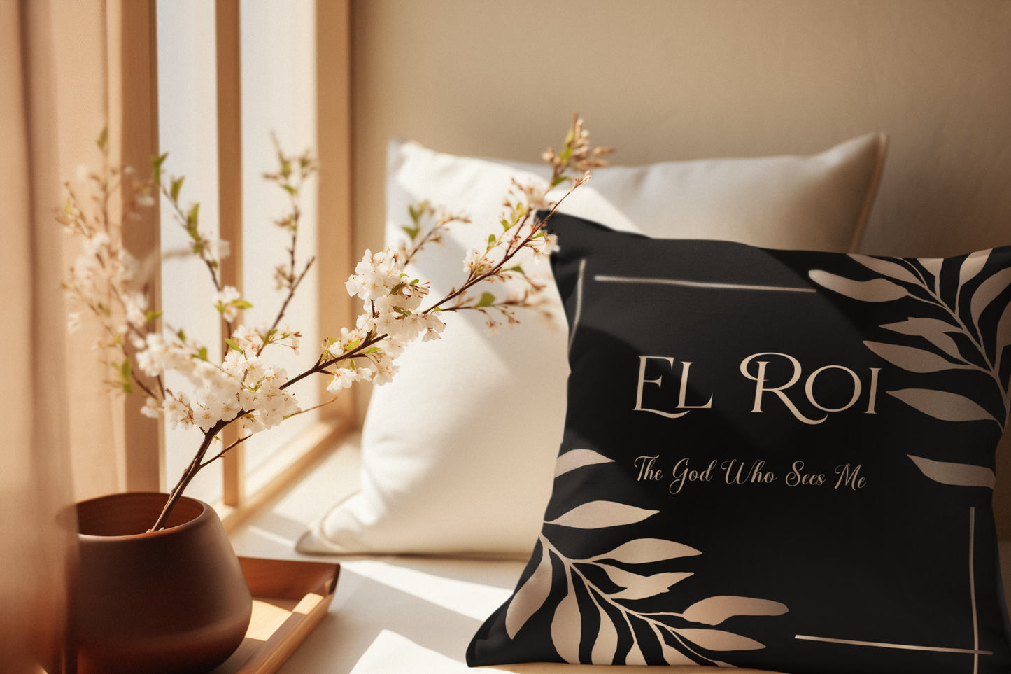 El Roi - (Onyx) Faux Suede Square Pillow