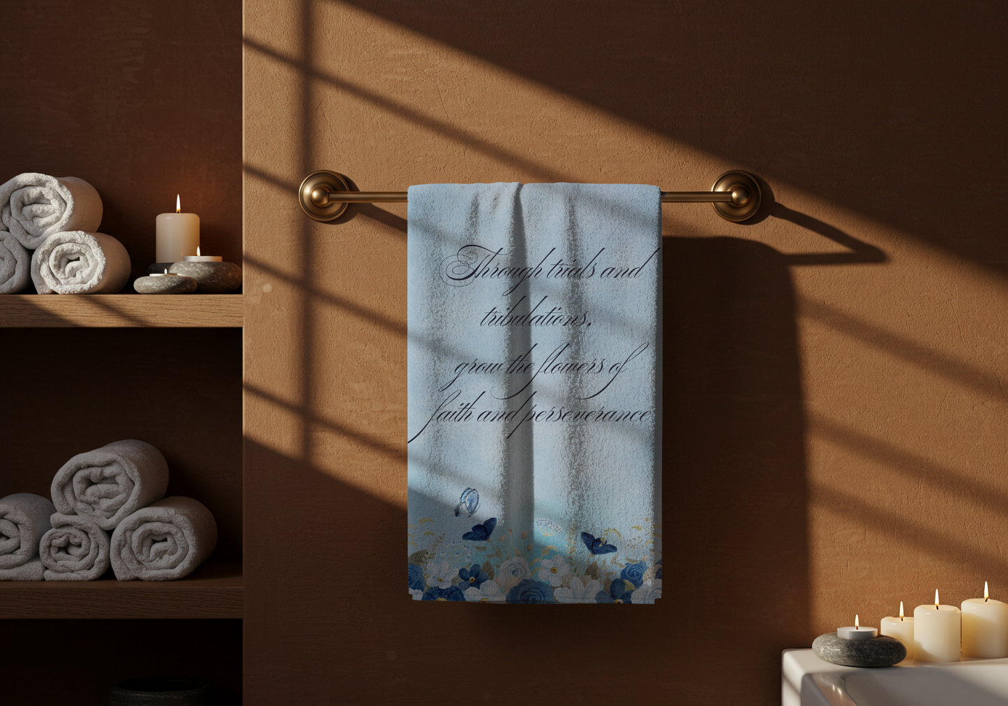 Flowers of Faith Polycotton Towel