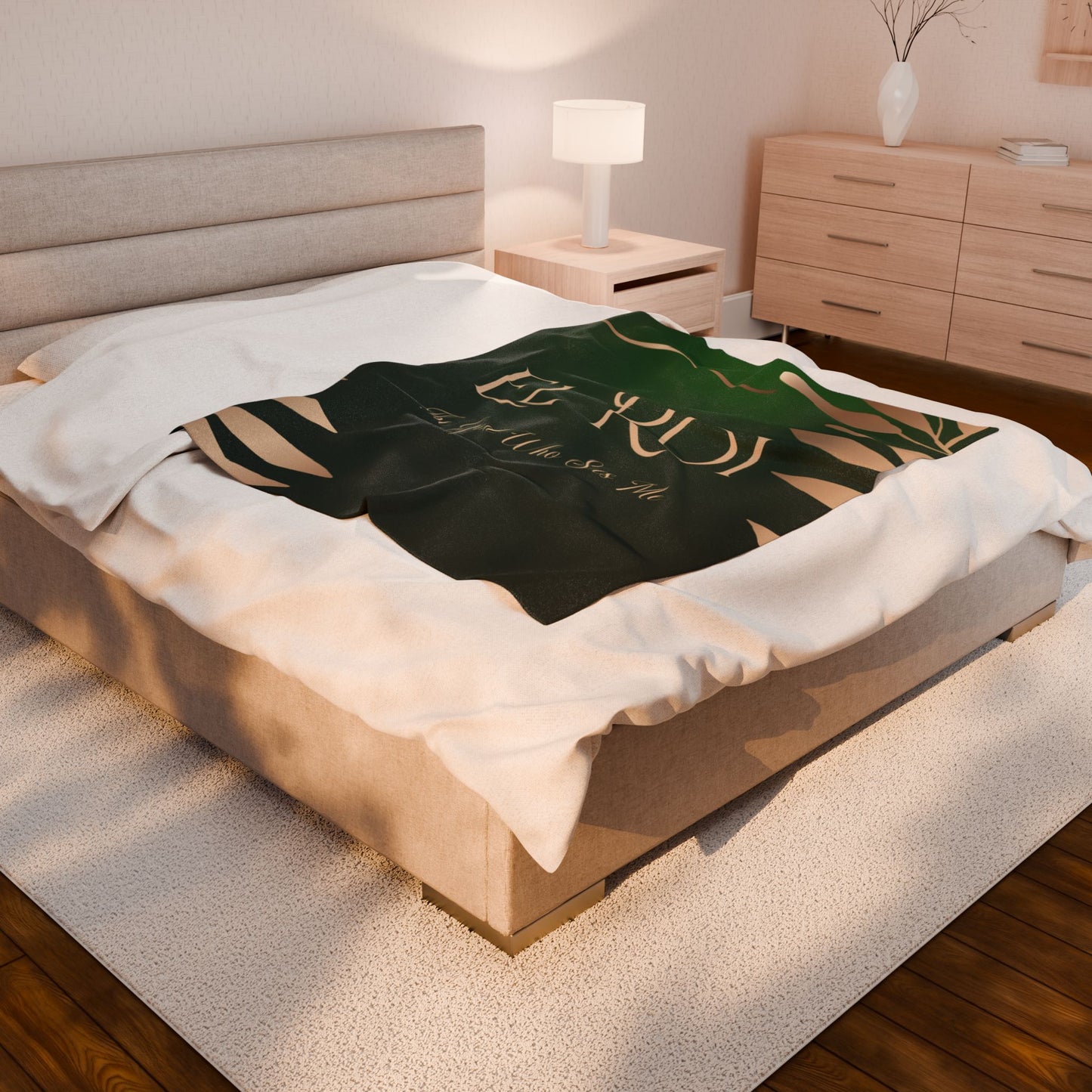 El Roi (Emerald) Velveteen Plush Blanket