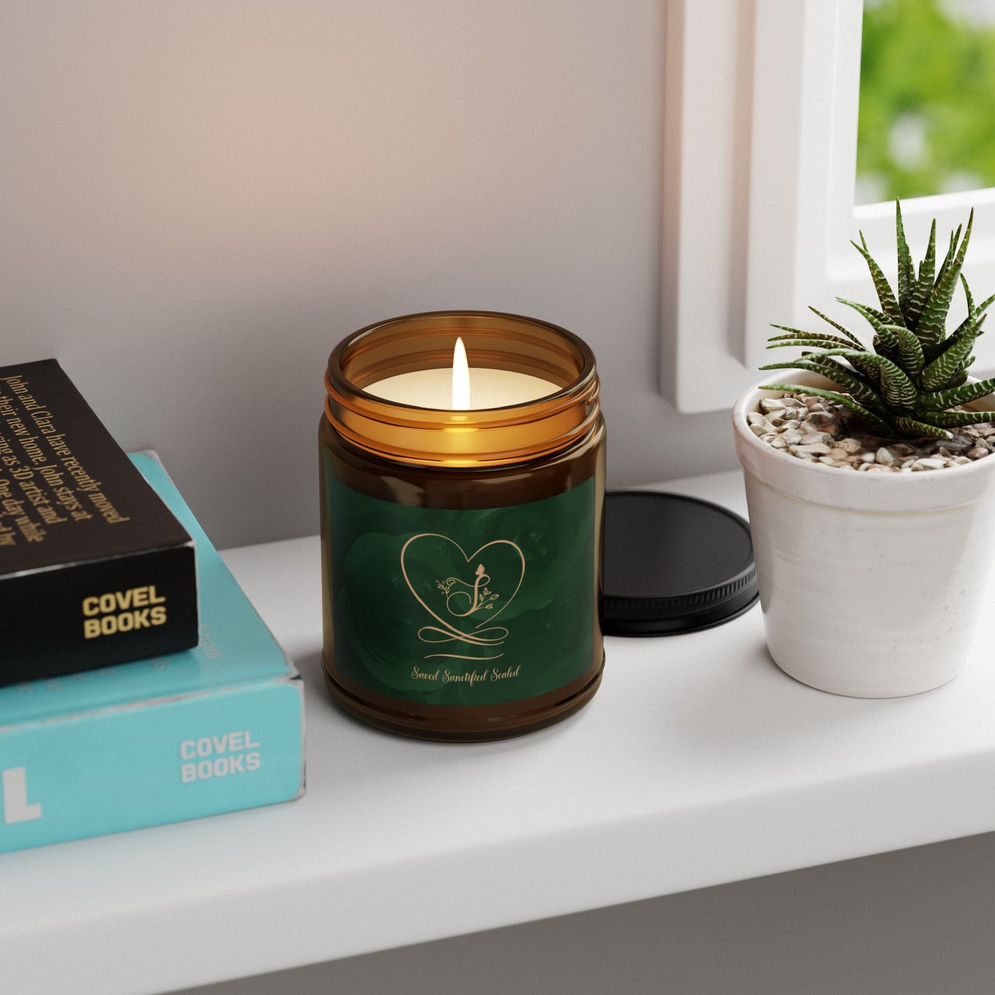 Saved Scented Soy Candle (Multi-Size, Amber Jar)