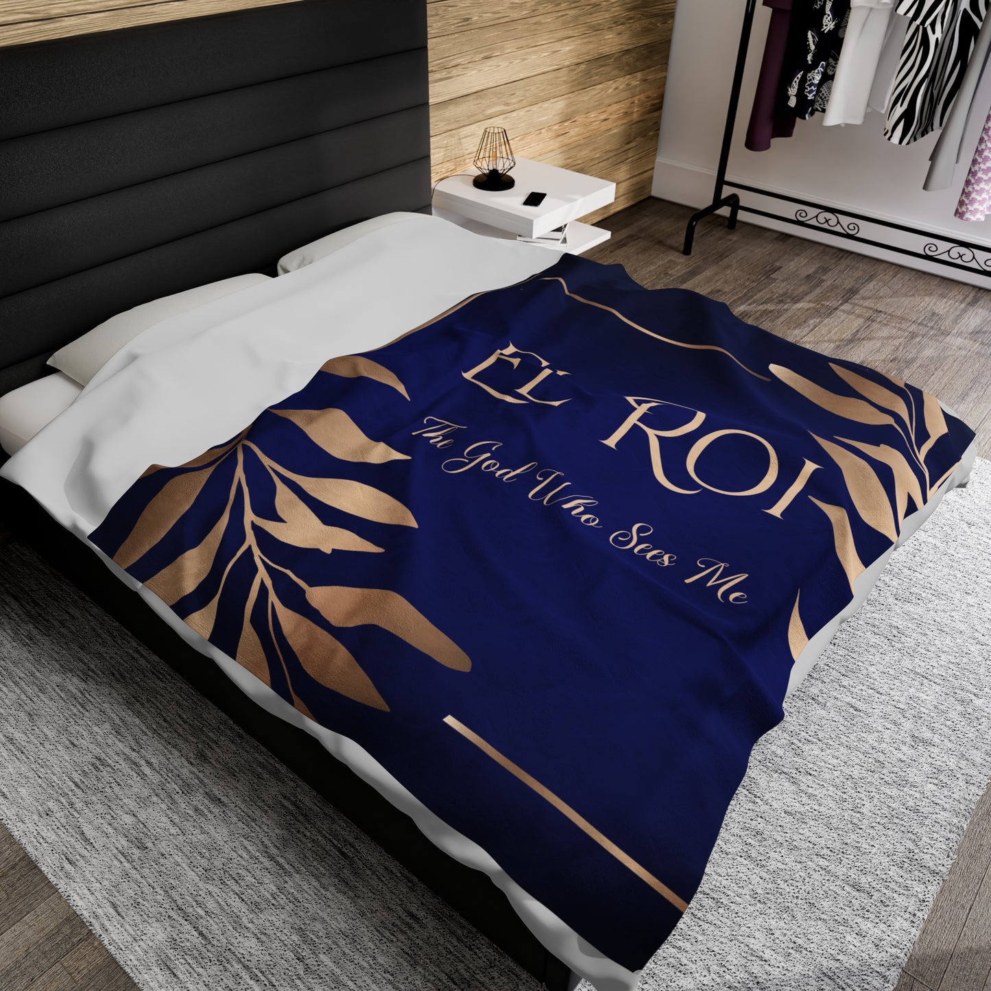 El Roi (Sapphire) Velveteen Plush Blanket