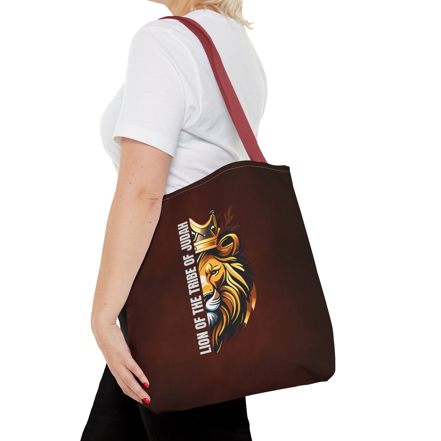 Lion of the Tribe of Judah (Brown) Tote Bag (AOP)