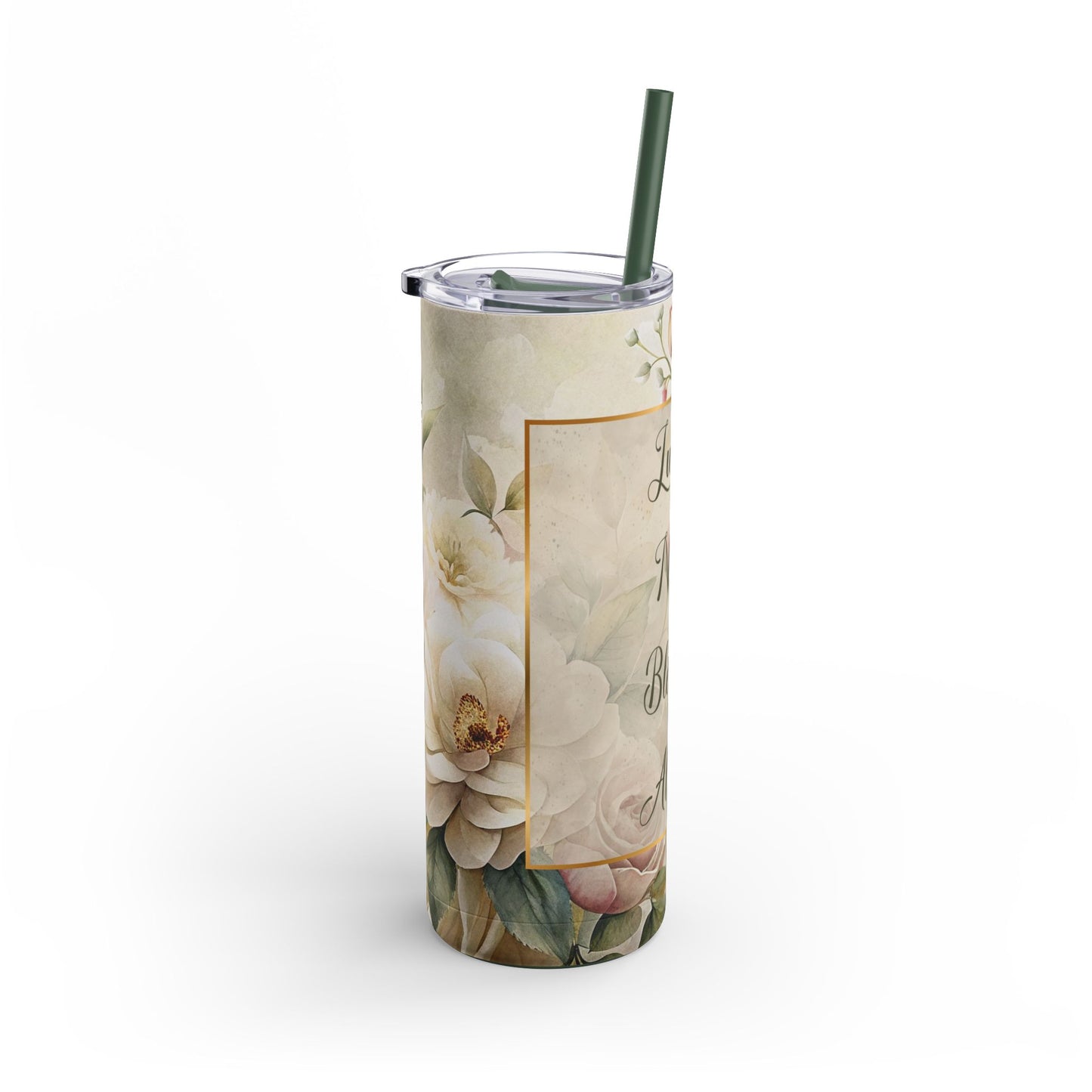 Lucky? Never. Blessed? Always. Maars Maker Skinny Matte Tumbler, 20oz