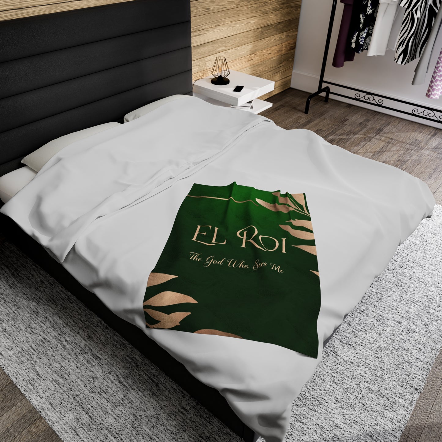 El Roi (Emerald) Velveteen Plush Blanket